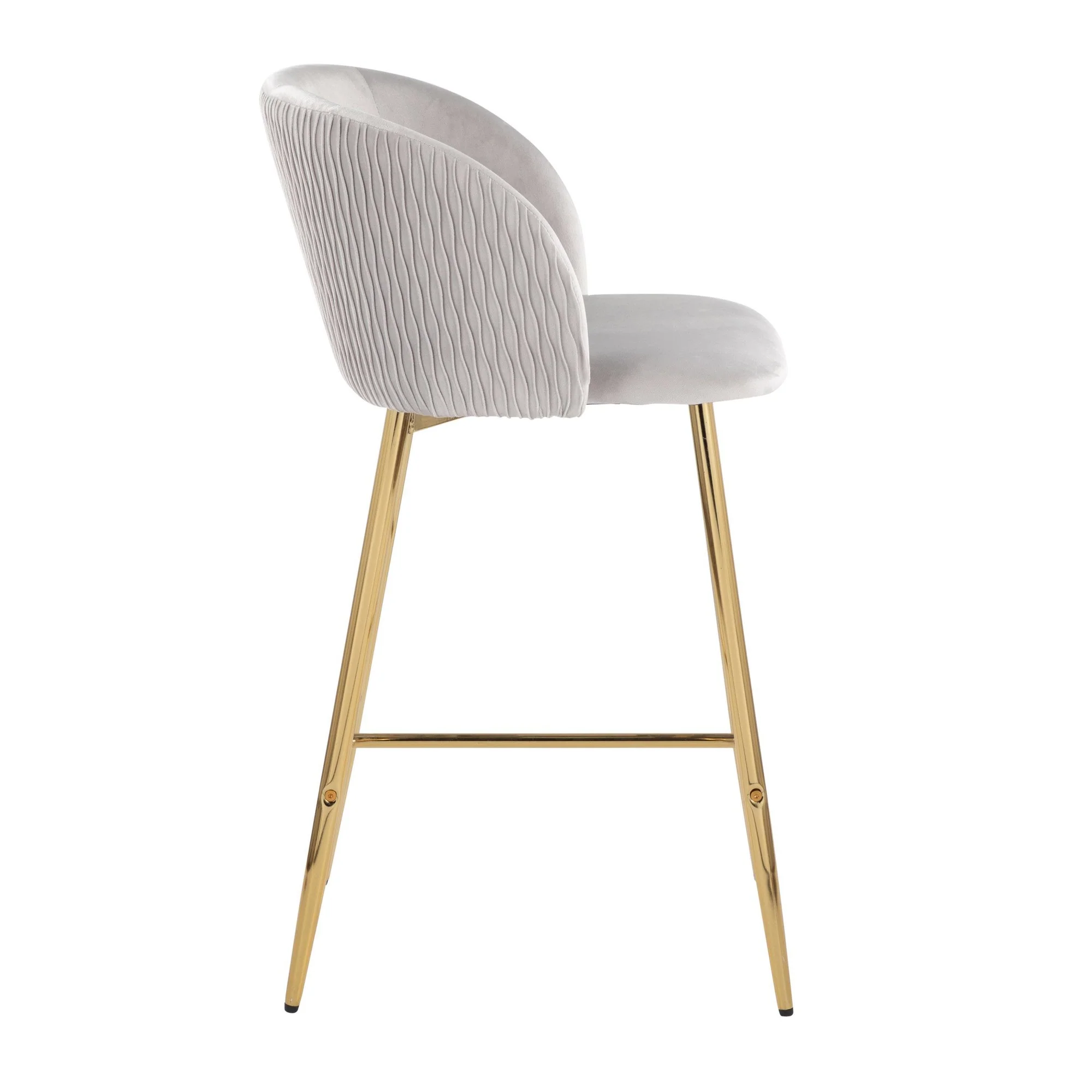Fran Pleated Waves Fixed-Height Counter Stool - Set of 2 By LumiSource - B26-FRANPLTWVV AUGN2 - Image 9