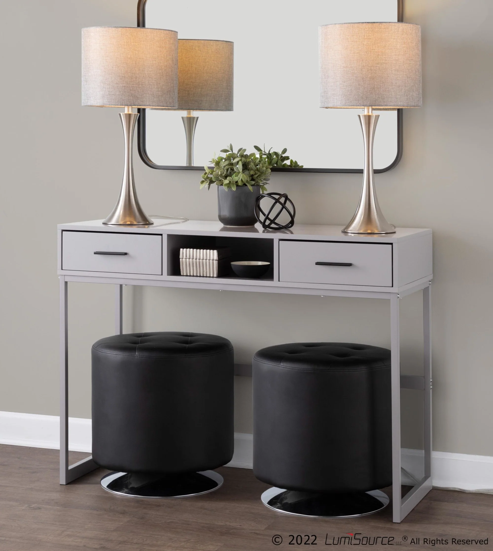Franklin Console Table Gray By LumiSource - Image 7