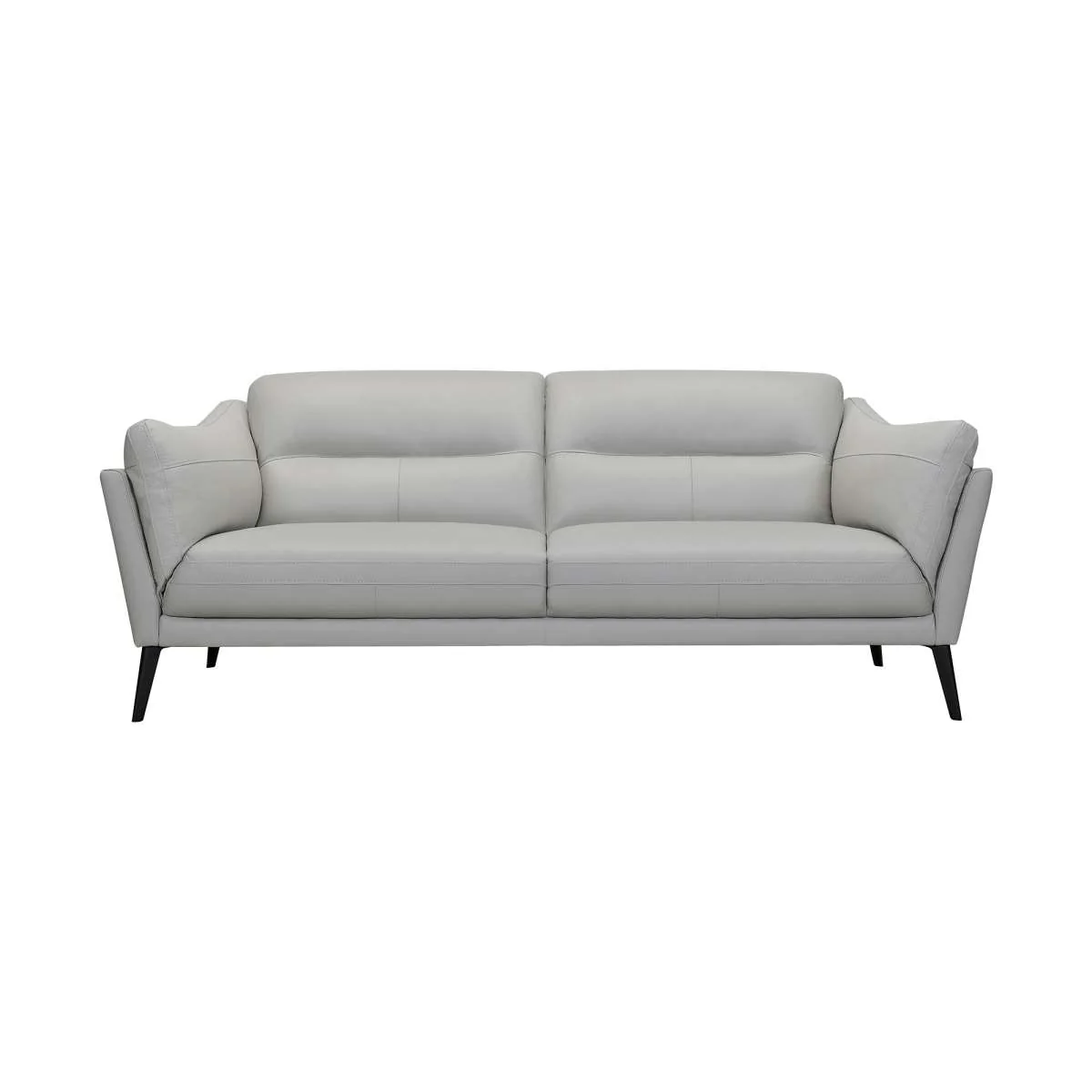 Franz 87" Modern Dove Gray Genuine Leather Sofa
 By Armen Living - Image 2