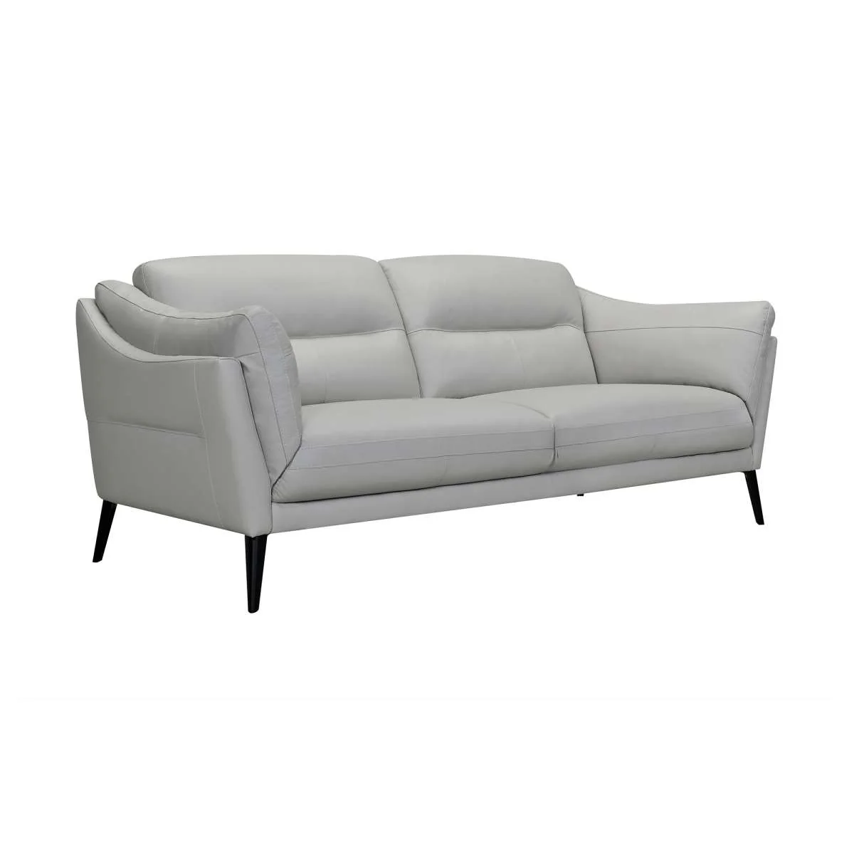 Franz 87" Modern Dove Gray Genuine Leather Sofa
 By Armen Living - Image 3