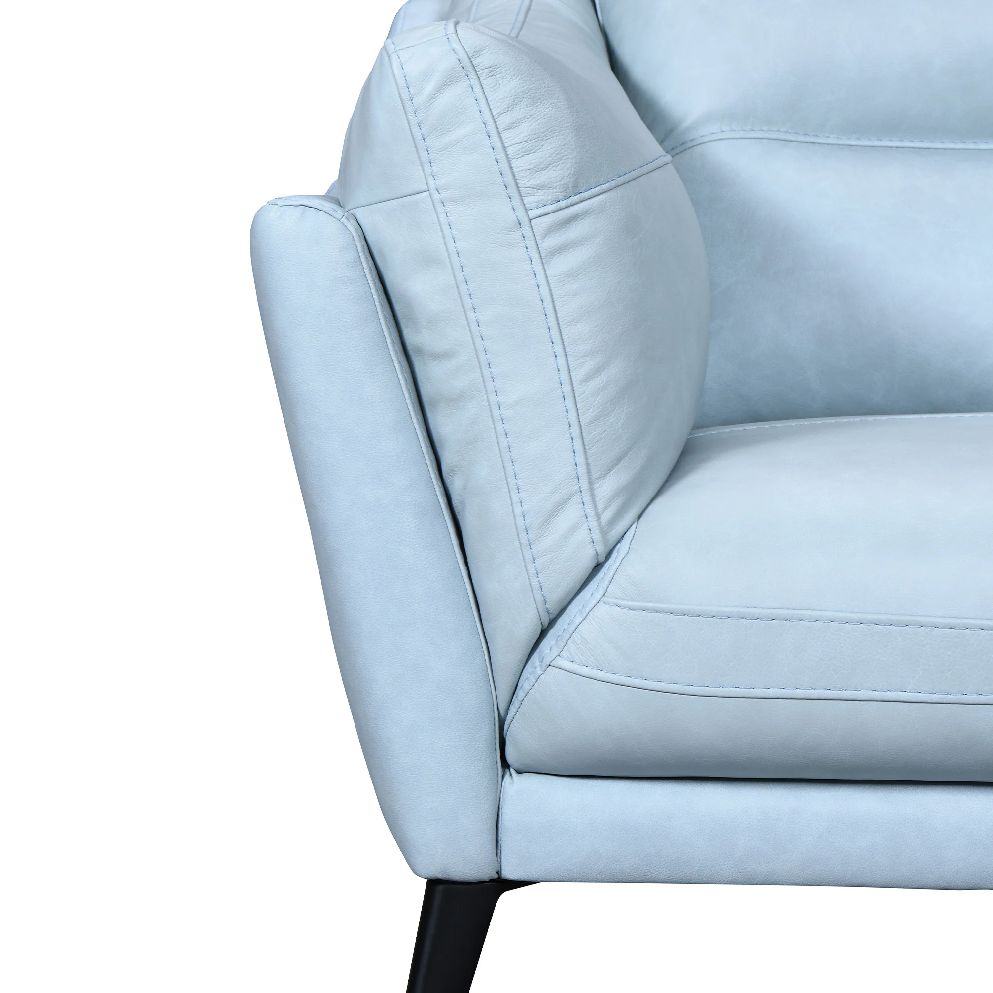 Franz Mint Leather Sofa By Armen Living - Image 14