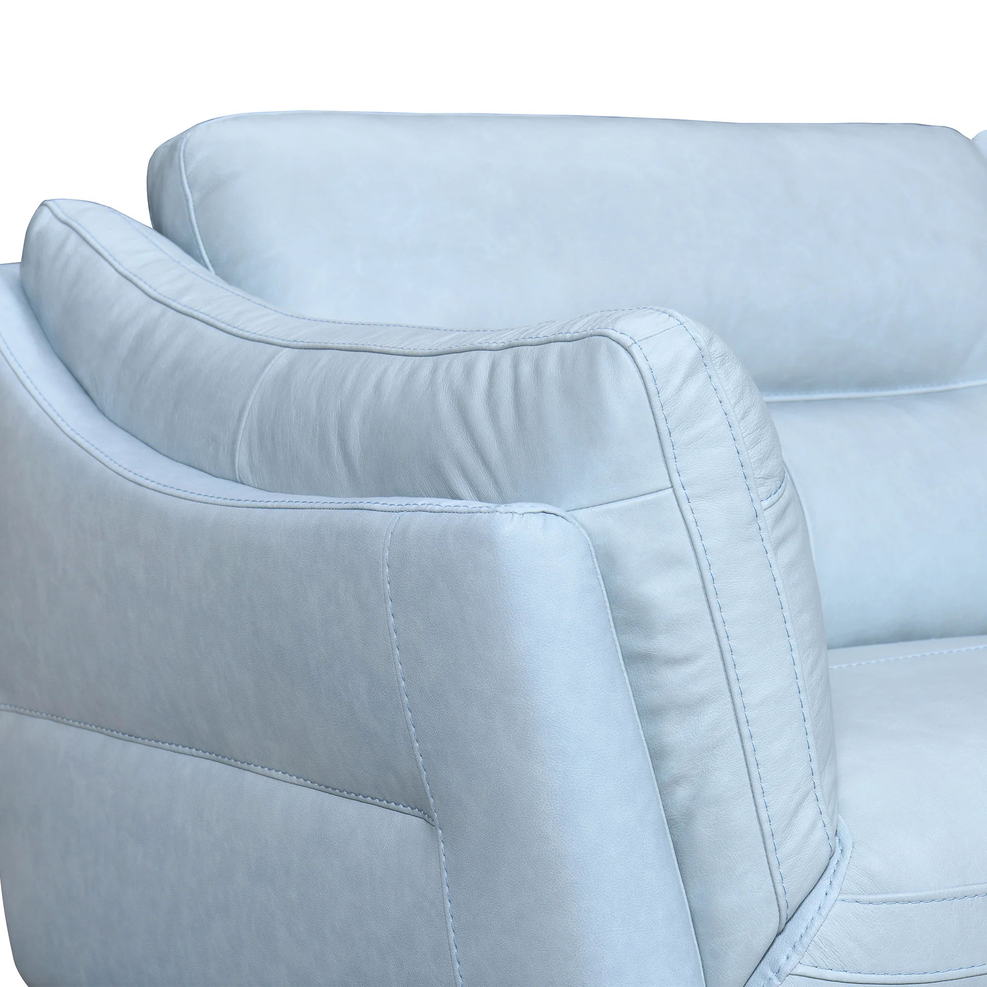 Franz Mint Leather Sofa By Armen Living - Image 15