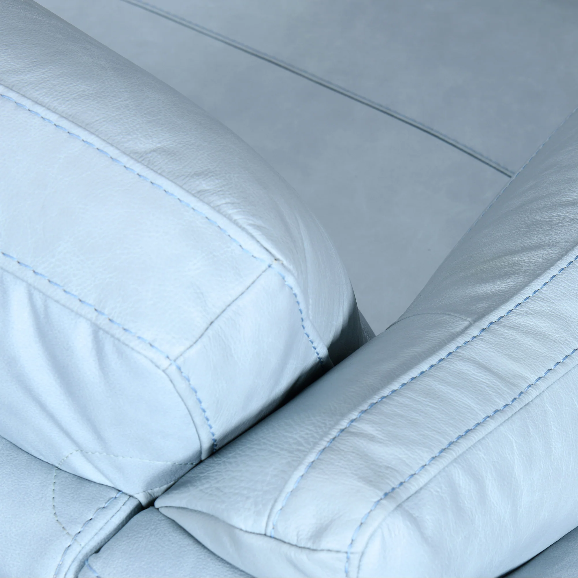 Franz Mint Leather Sofa By Armen Living - Image 16