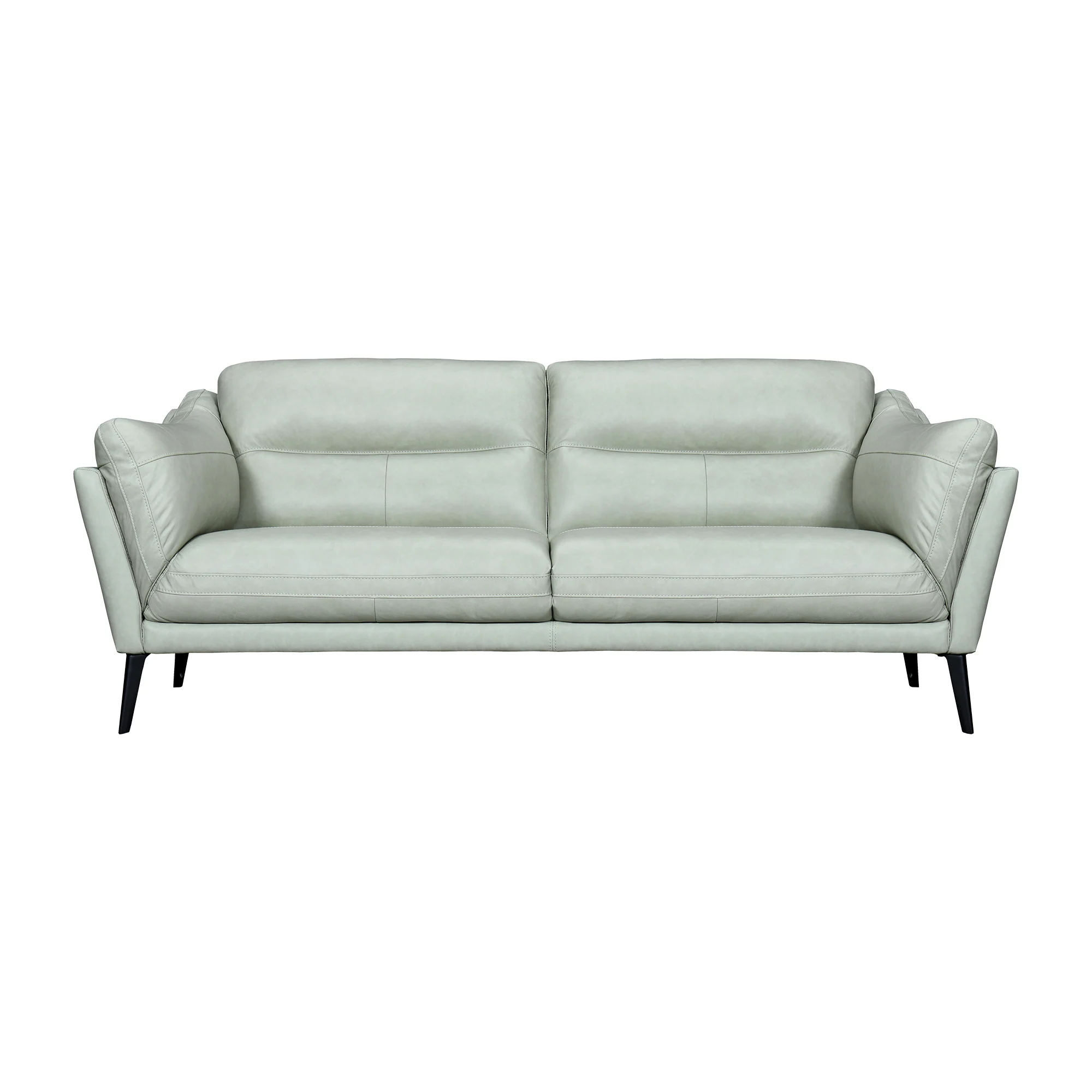 Franz Mint Leather Sofa By Armen Living - Image 2