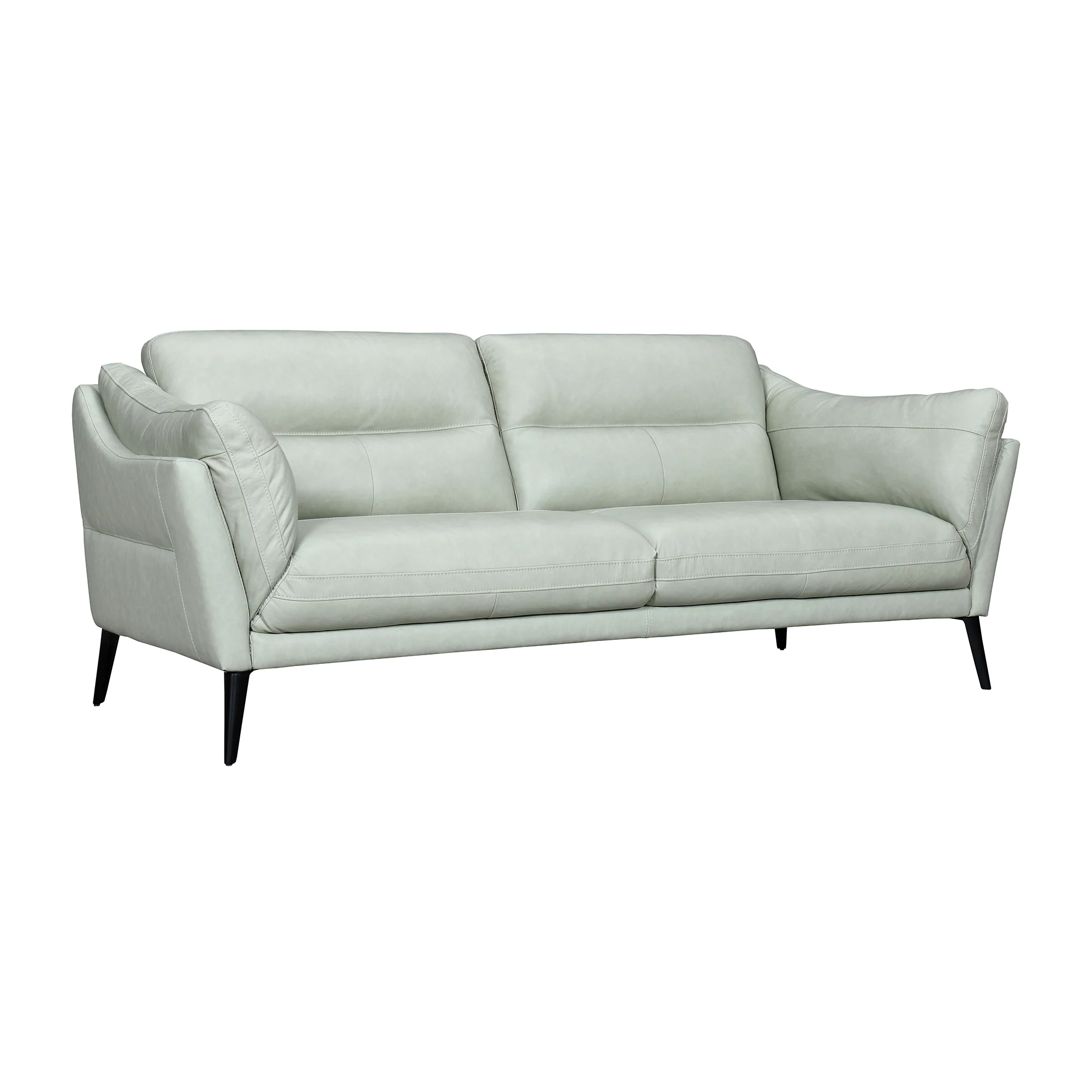 Franz Mint Leather Sofa By Armen Living - Image 3
