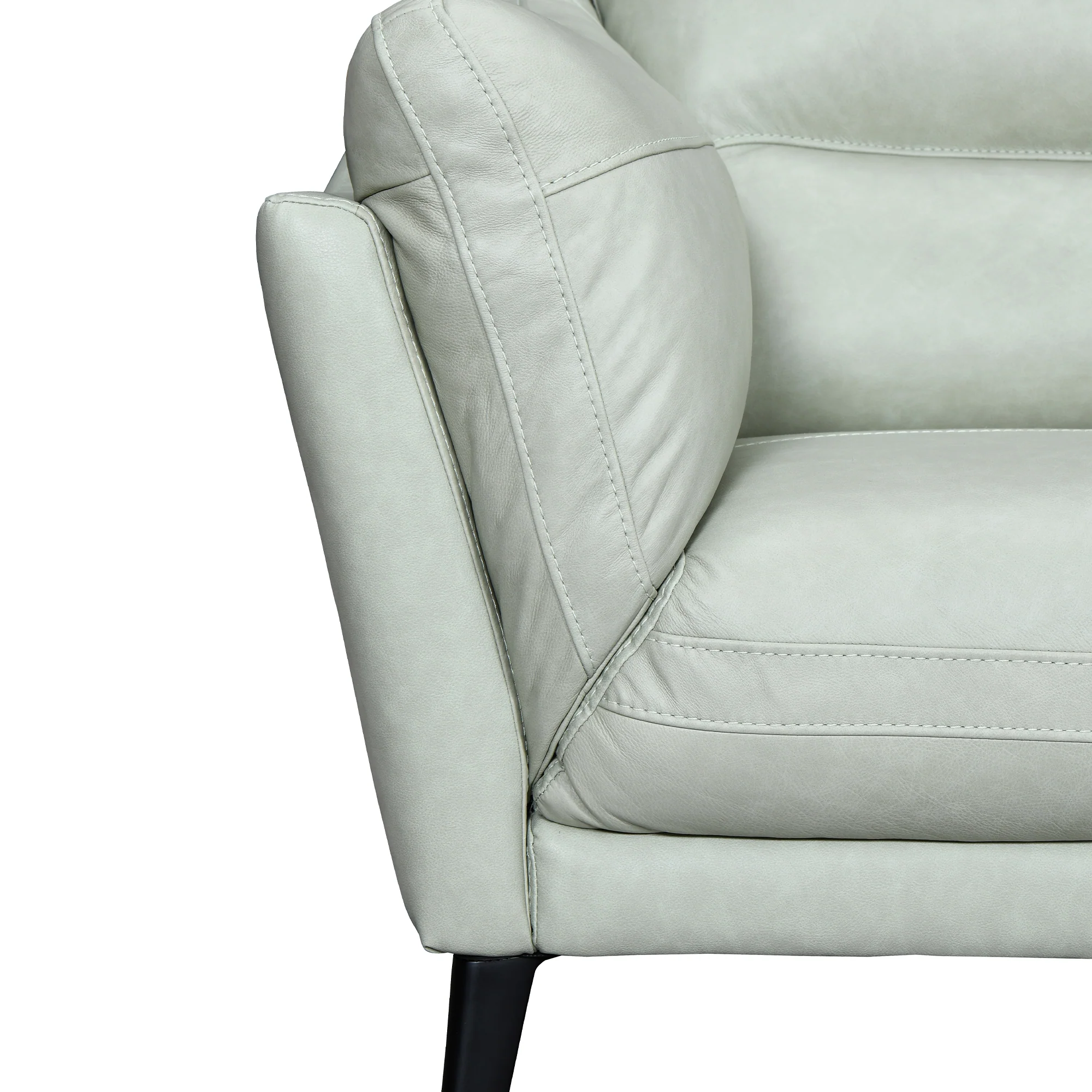 Franz Mint Leather Sofa By Armen Living - Image 5