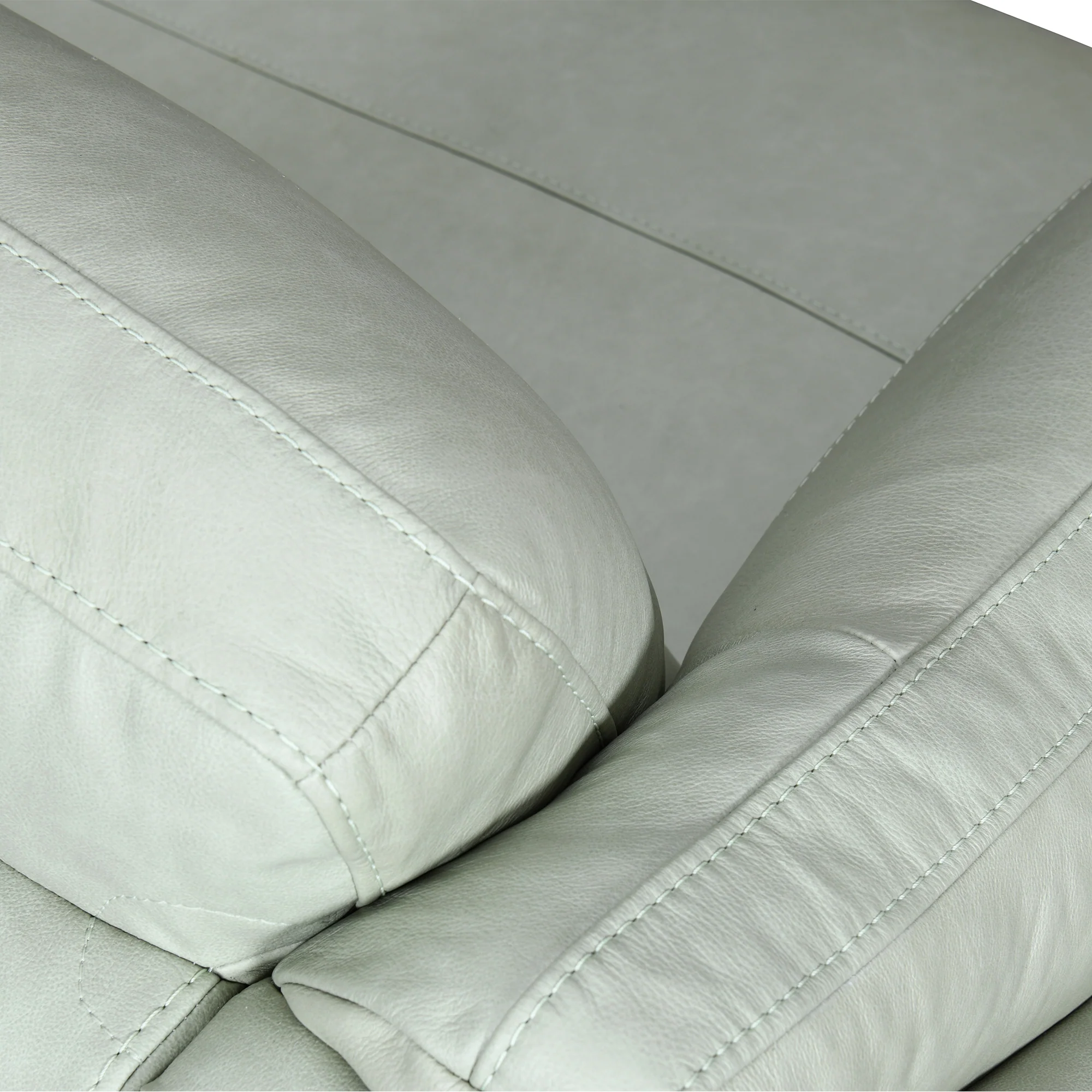 Franz Mint Leather Sofa By Armen Living - Image 7