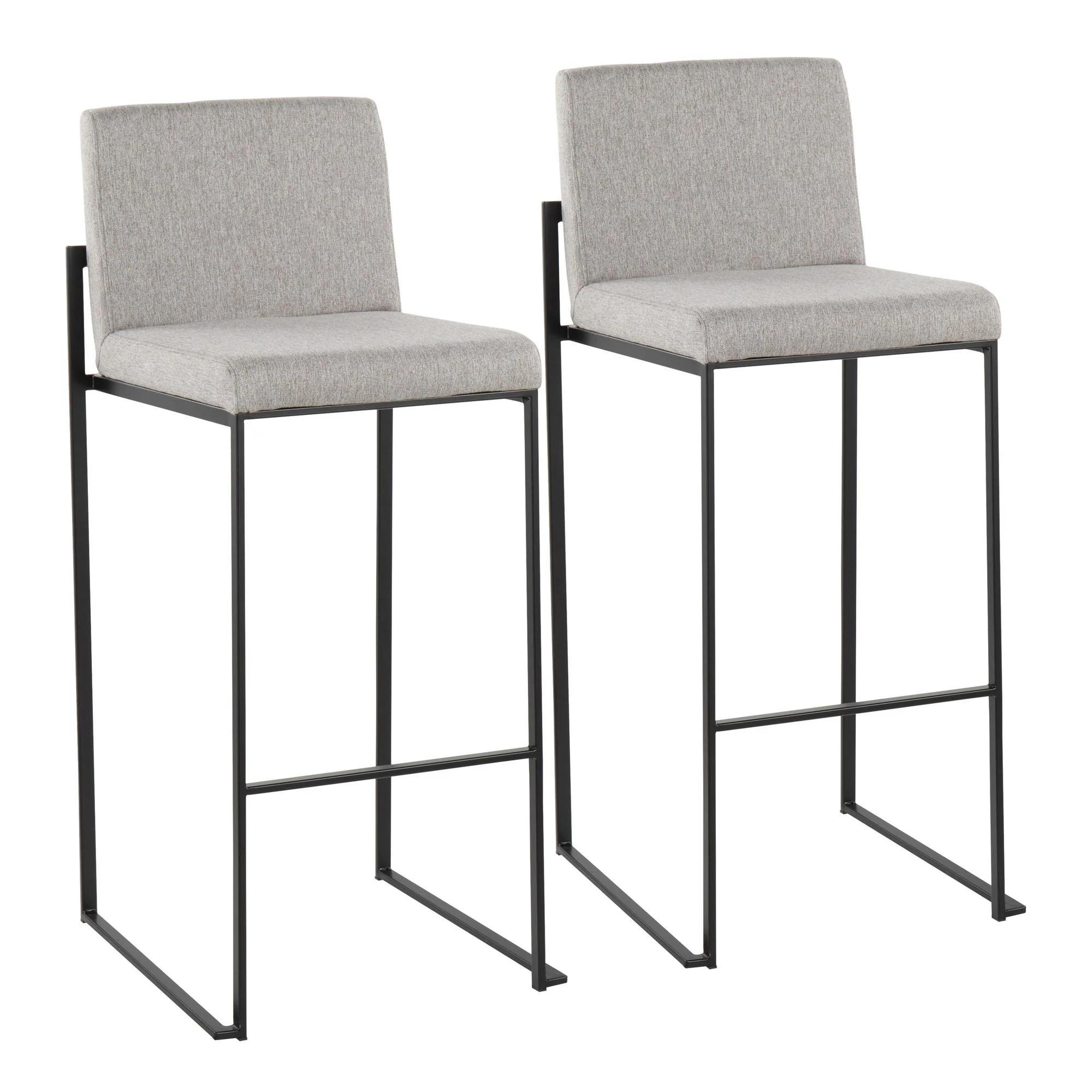 Fuji High Back Barstool - Set of 2 Beige By LumiSource - B30-FUJIHB BKFBG2 - Image 17