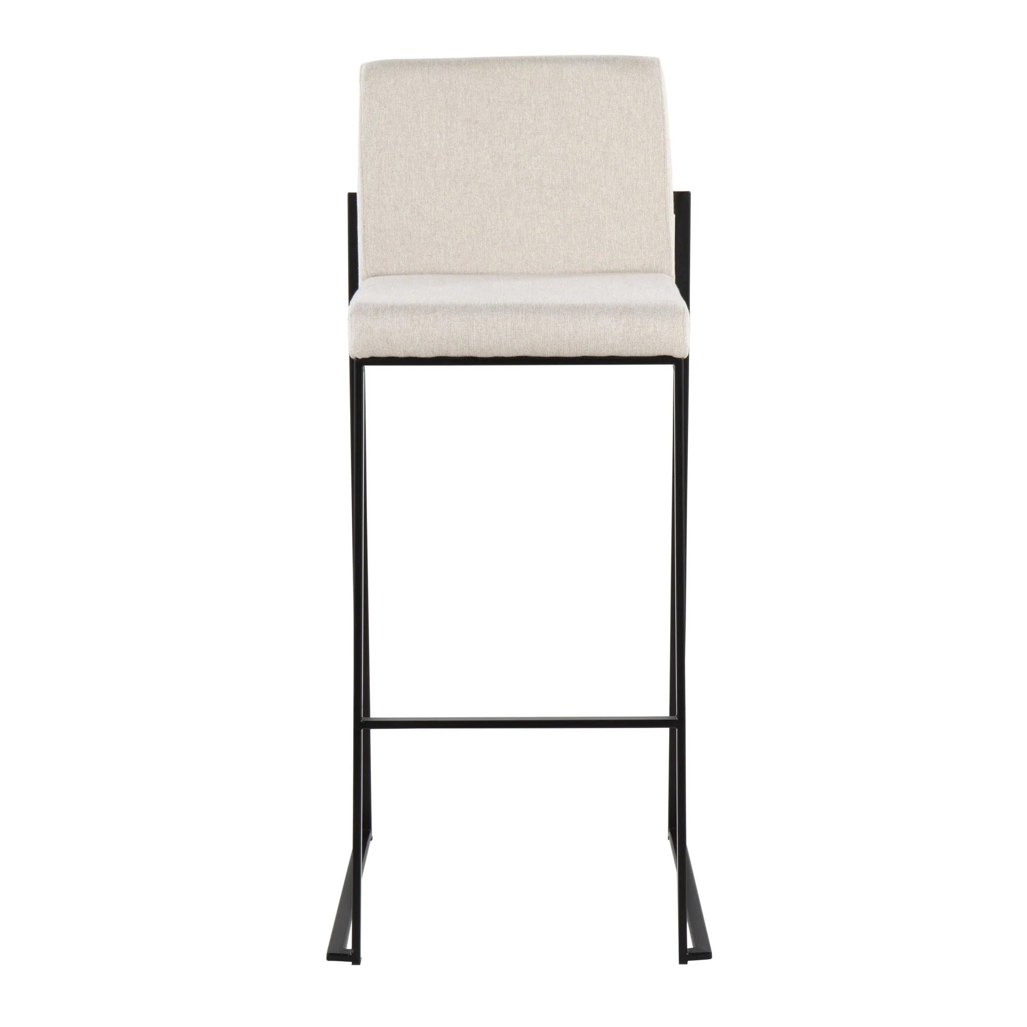Fuji High Back Barstool - Set of 2 Beige By LumiSource - B30-FUJIHB BKFBG2 - Image 2