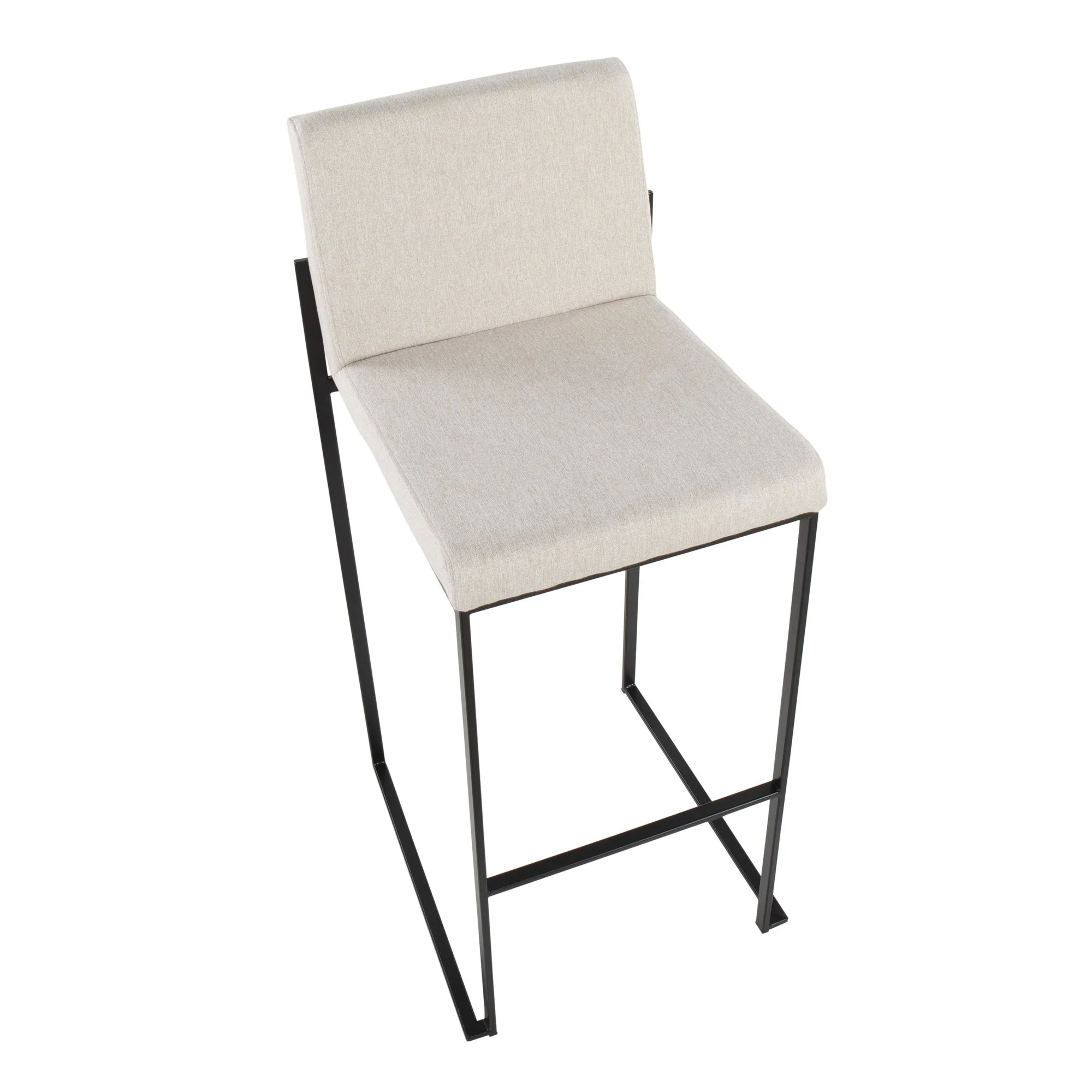 Fuji High Back Barstool - Set of 2 Beige By LumiSource - B30-FUJIHB BKFBG2 - Image 3