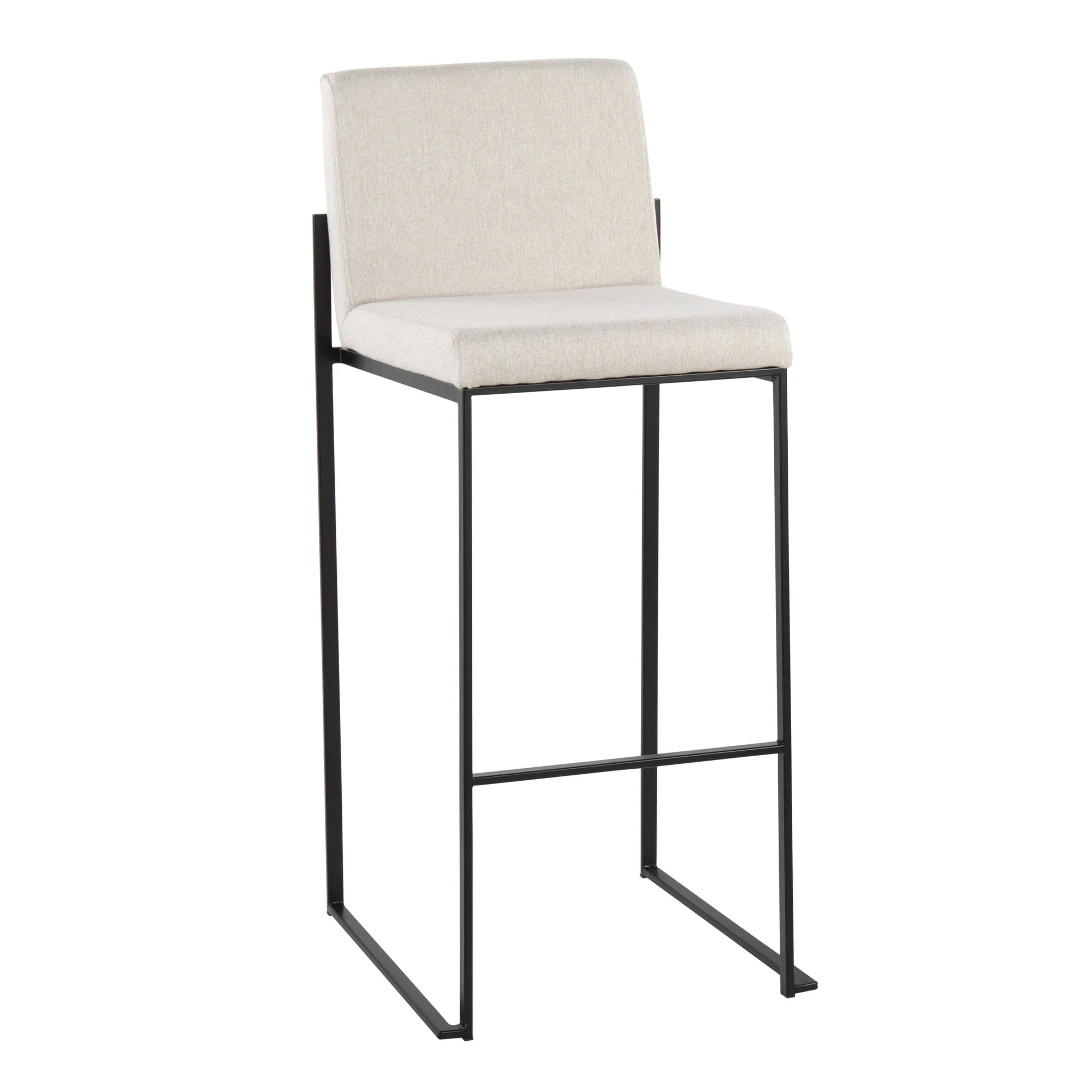 Fuji High Back Barstool - Set of 2 Beige By LumiSource - B30-FUJIHB BKFBG2 - Image 5