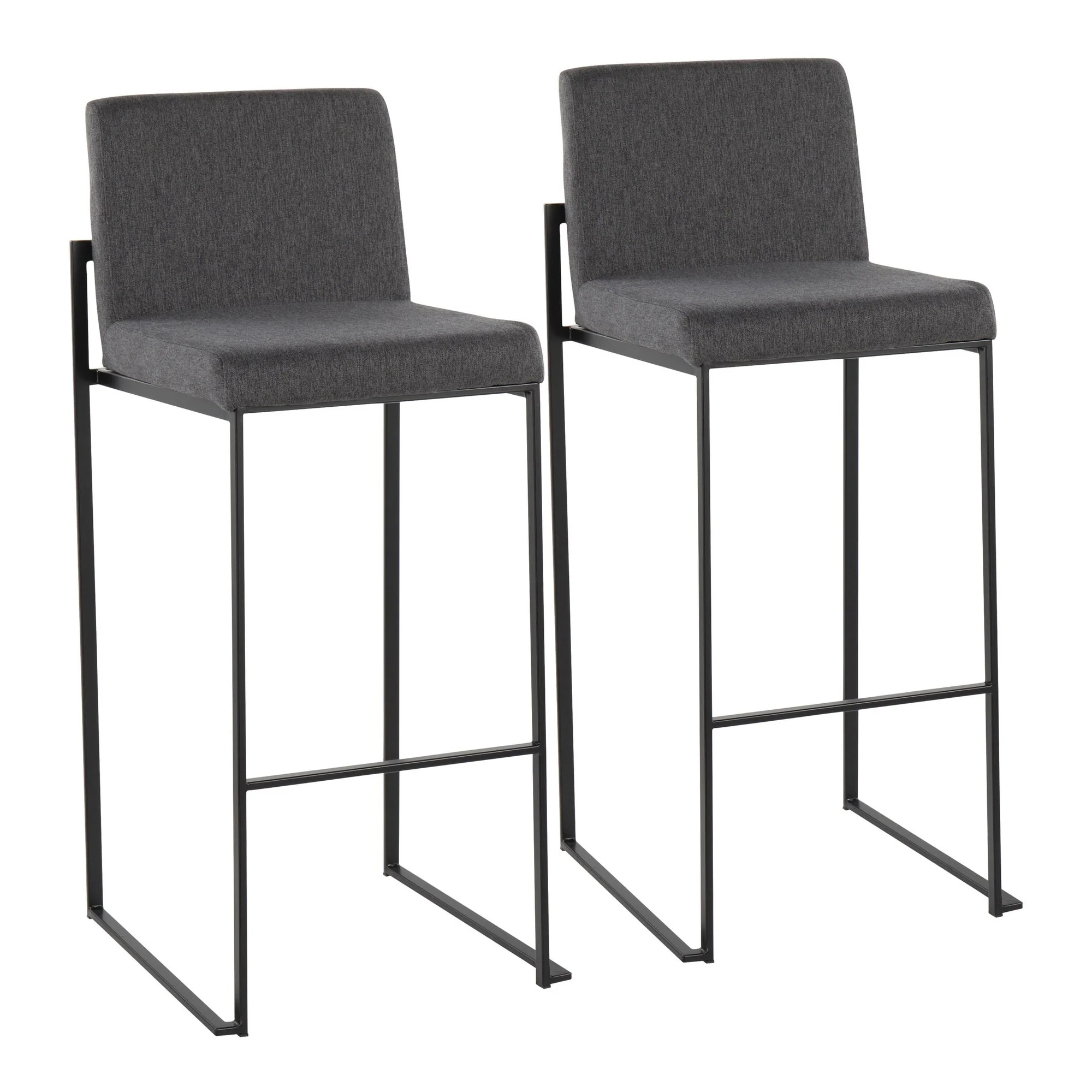 Fuji High Back Barstool - Set of 2 Beige By LumiSource - B30-FUJIHB BKFBG2 - Image 9