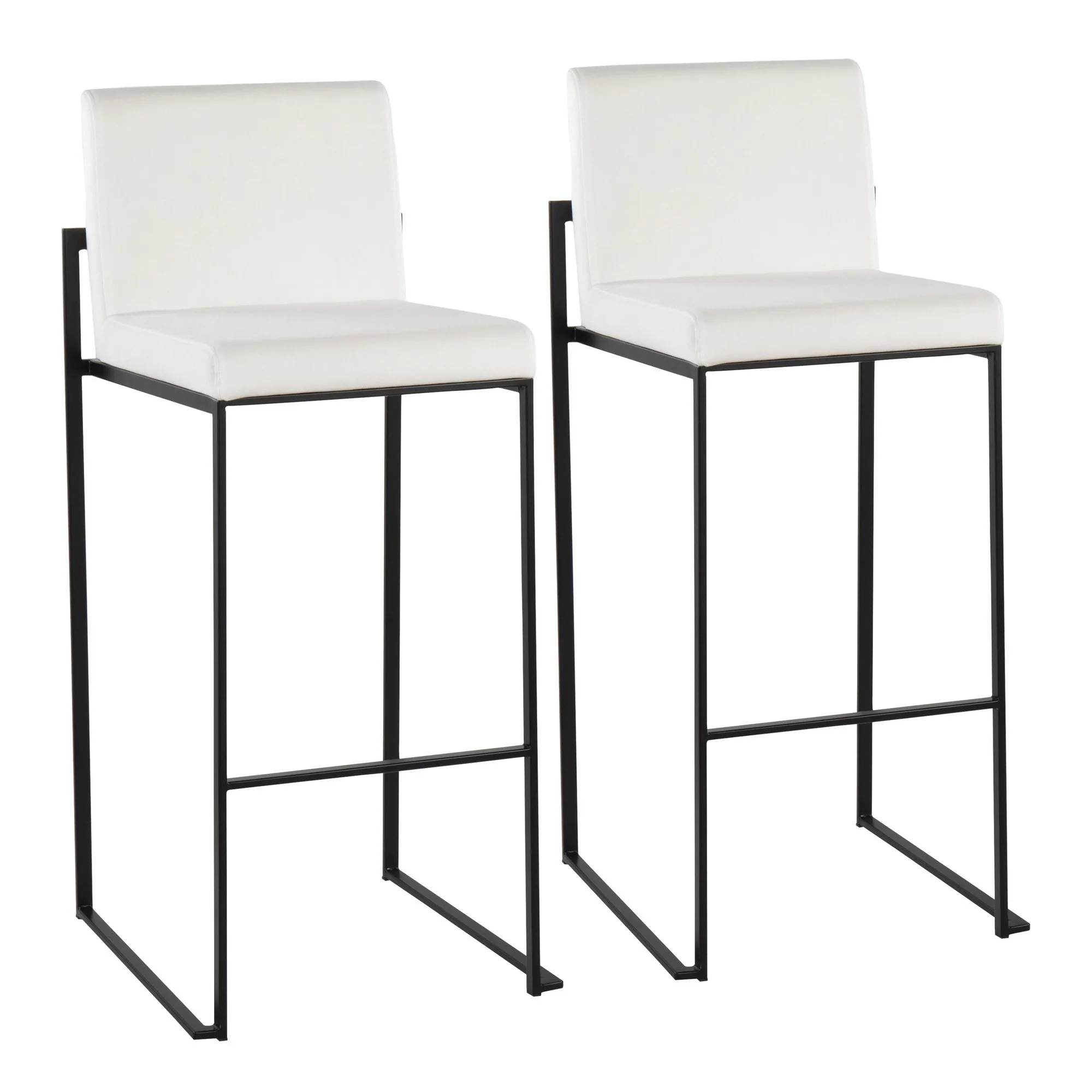 Fuji High Back Barstool - Set of 2 Black By LumiSource - B30-FUJIHB BKVBK2 - Image 9