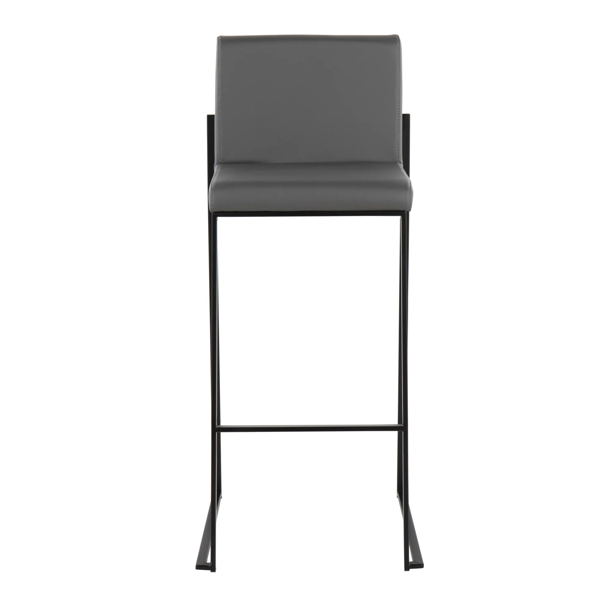 Fuji High Back Barstool - Set of 2 Gray By LumiSource - B30-FUJIHB BKGY2 - Image 2