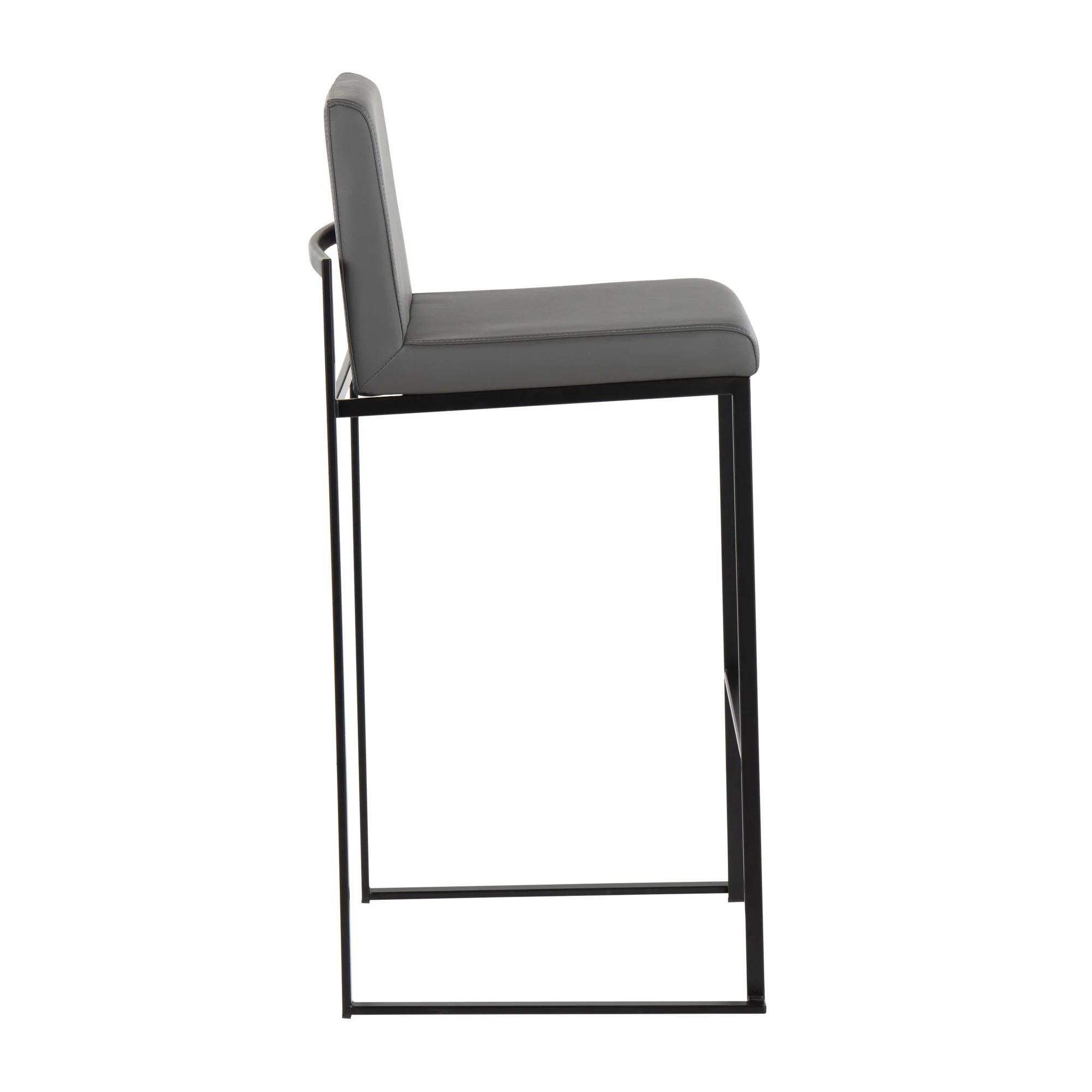 Fuji High Back Barstool - Set of 2 Gray By LumiSource - B30-FUJIHB BKGY2 - Image 6