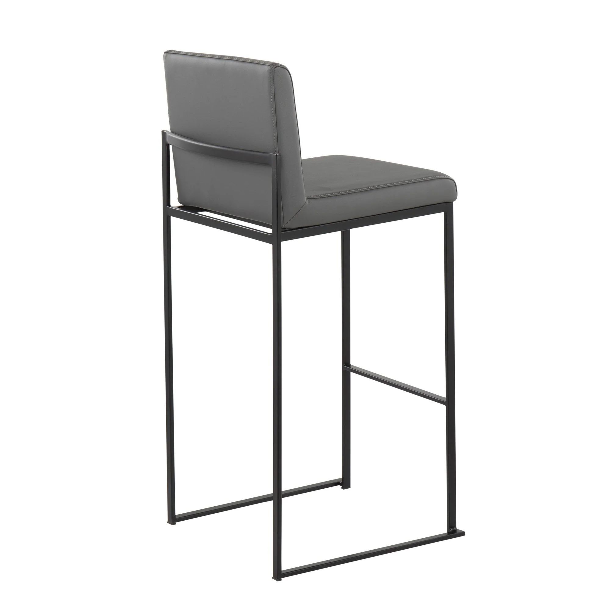 Fuji High Back Barstool - Set of 2 Gray By LumiSource - B30-FUJIHB BKGY2 - Image 7