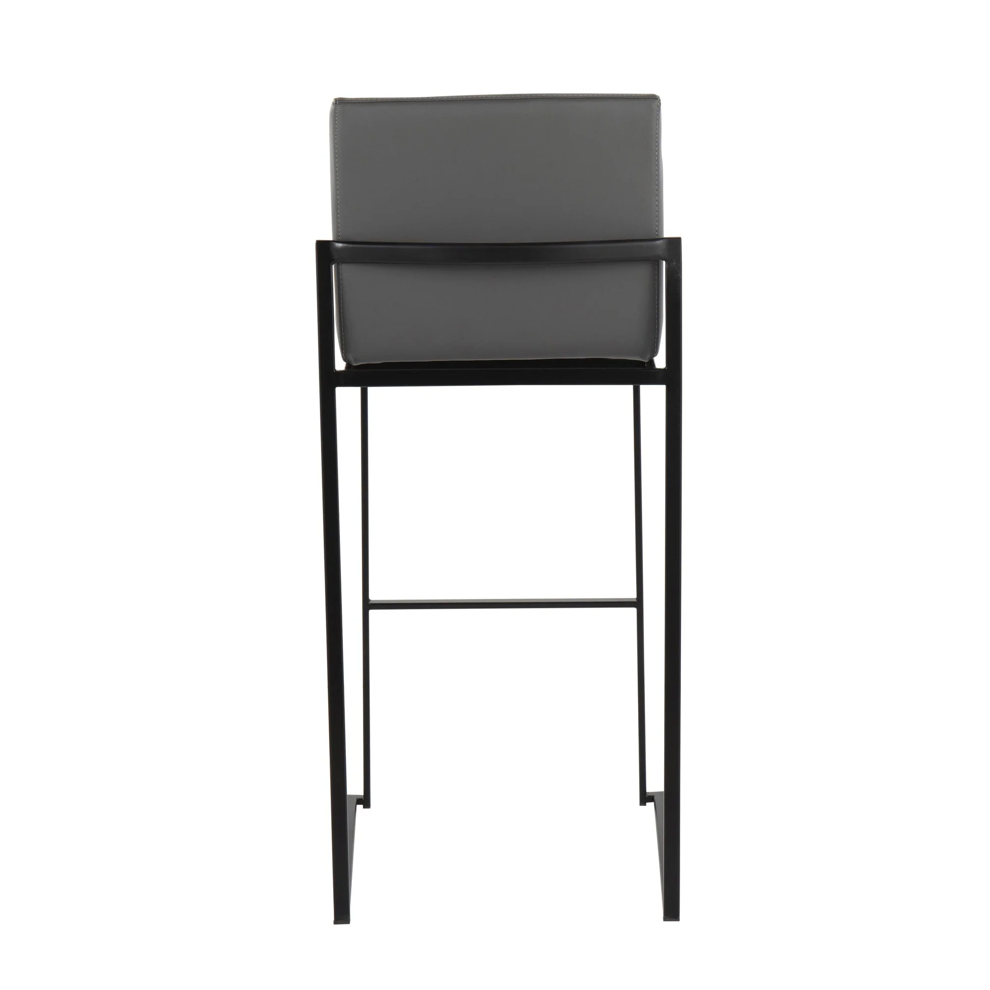 Fuji High Back Barstool - Set of 2 Gray By LumiSource - B30-FUJIHB BKGY2 - Image 8