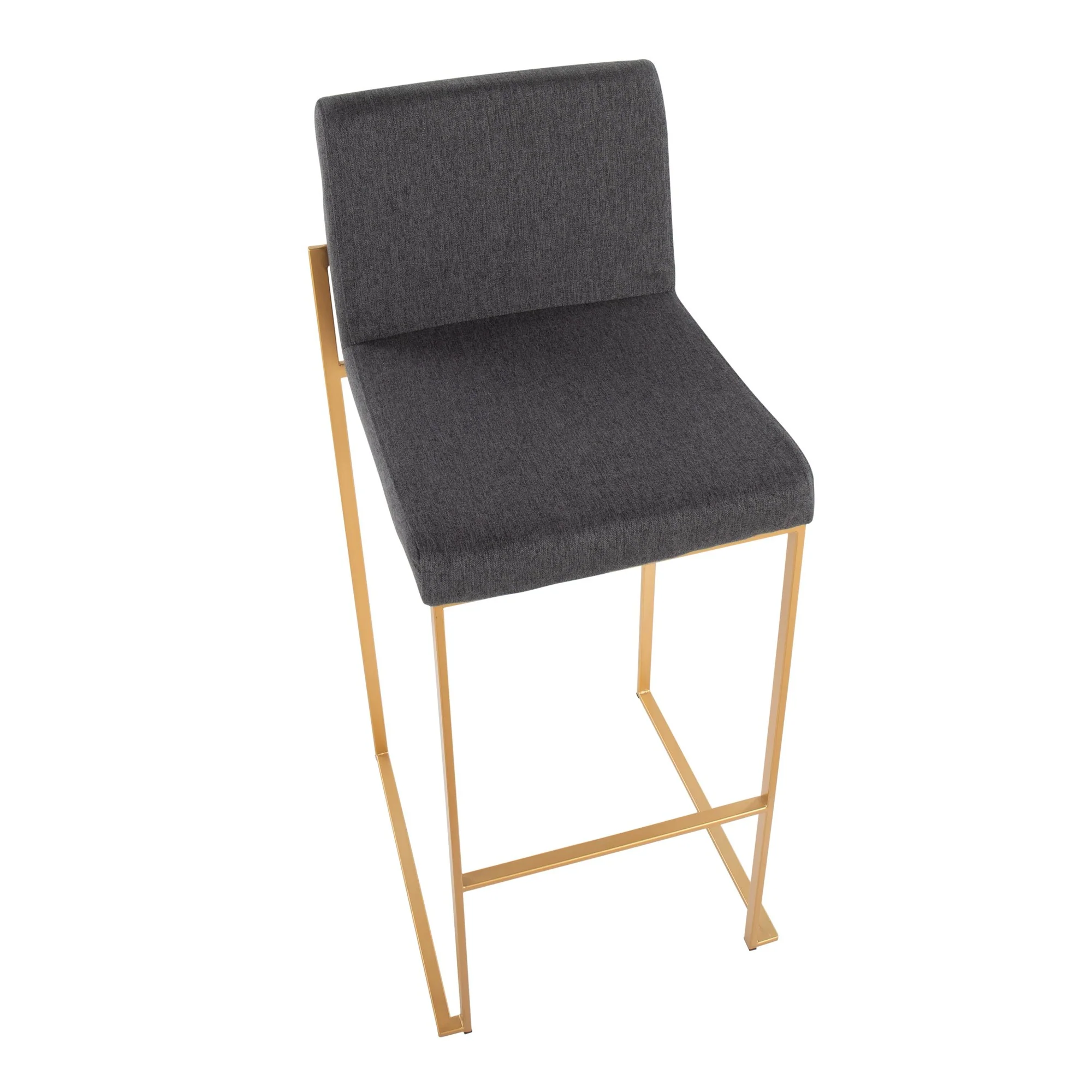 Fuji High Back Barstool - Set of 2 Beige By LumiSource - B30-FUJIHB AUFBG2 - Image 11
