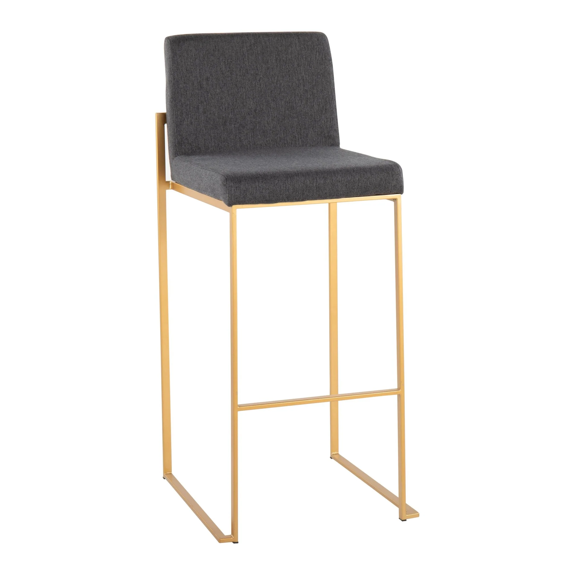Fuji High Back Barstool - Set of 2 Beige By LumiSource - B30-FUJIHB AUFBG2 - Image 13