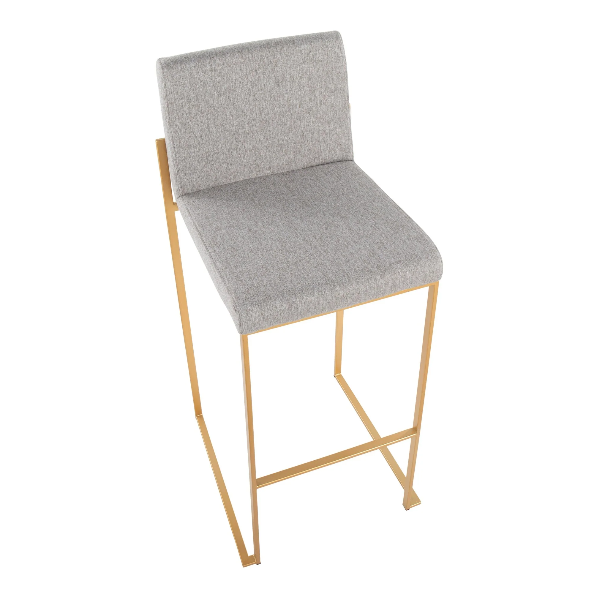 Fuji High Back Barstool - Set of 2 Beige By LumiSource - B30-FUJIHB AUFBG2 - Image 19