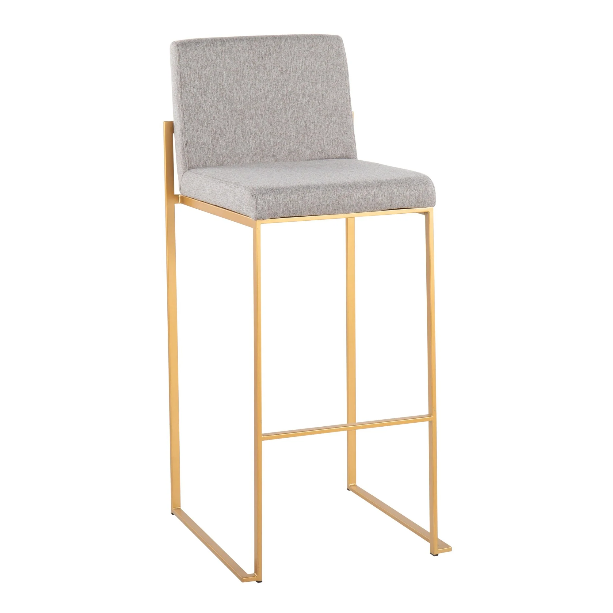 Fuji High Back Barstool - Set of 2 Beige By LumiSource - B30-FUJIHB AUFBG2 - Image 21