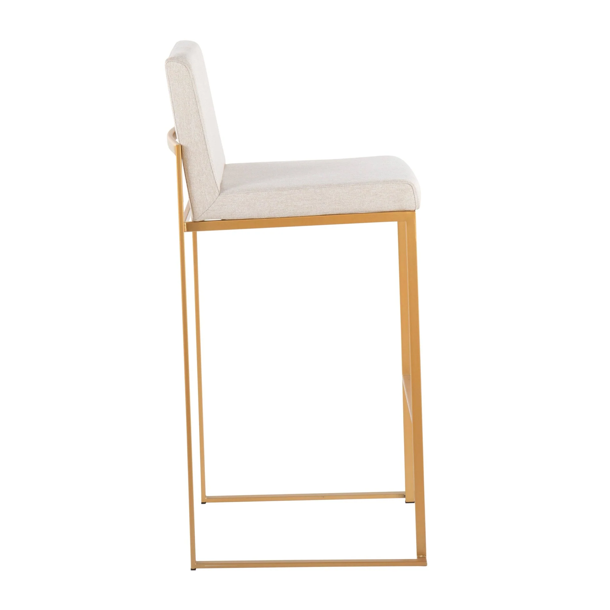 Fuji High Back Barstool - Set of 2 Beige By LumiSource - B30-FUJIHB AUFBG2 - Image 6