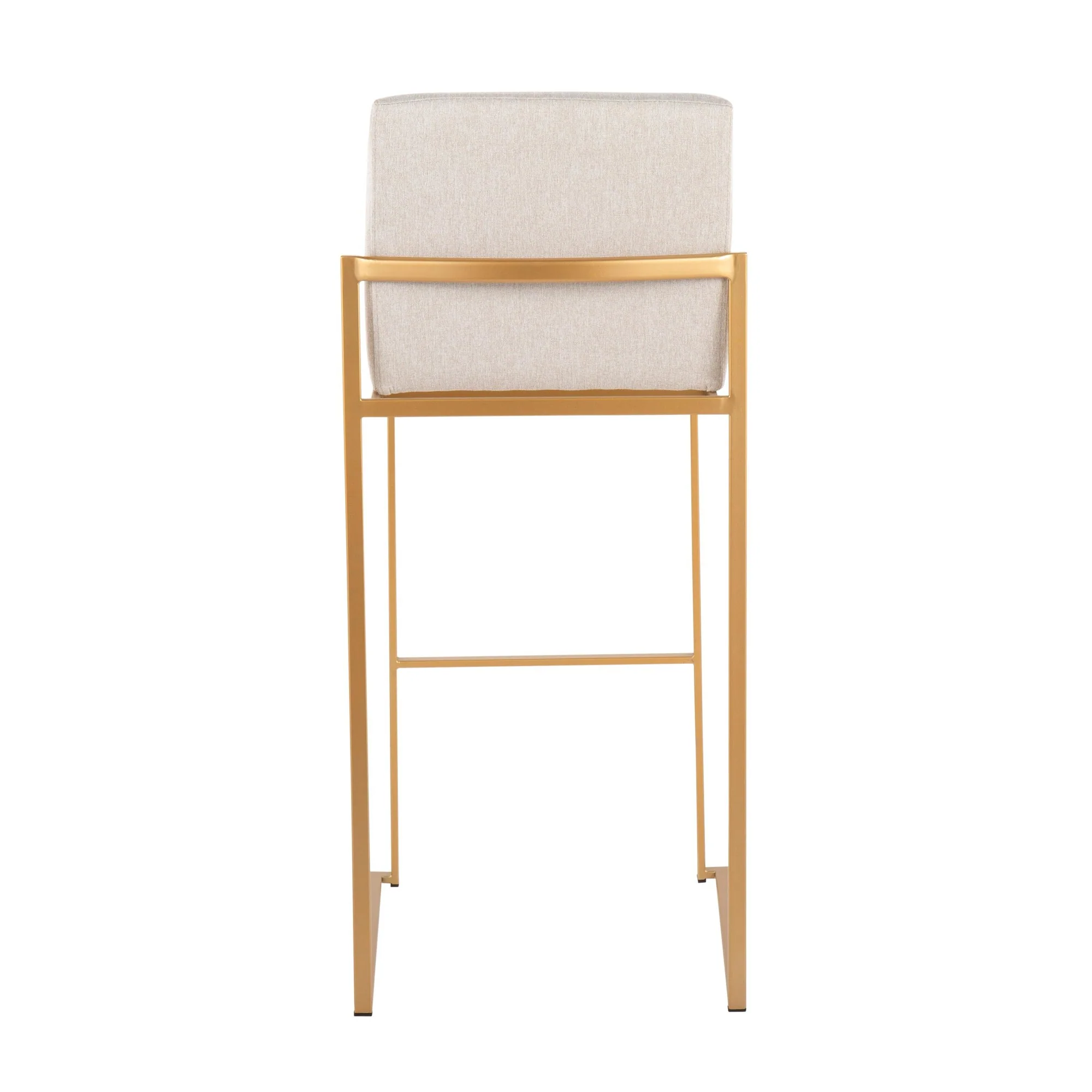 Fuji High Back Barstool - Set of 2 Beige By LumiSource - B30-FUJIHB AUFBG2 - Image 8