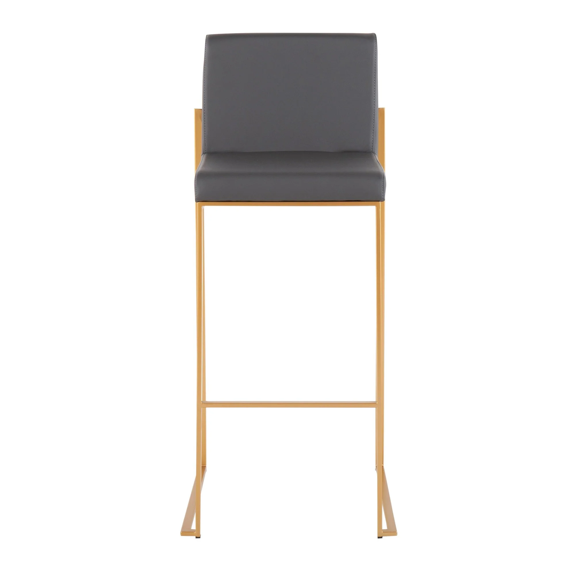 Fuji High Back Barstool - Set of 2 Gray By LumiSource - B30-FUJIHB AUGY2 - Image 3