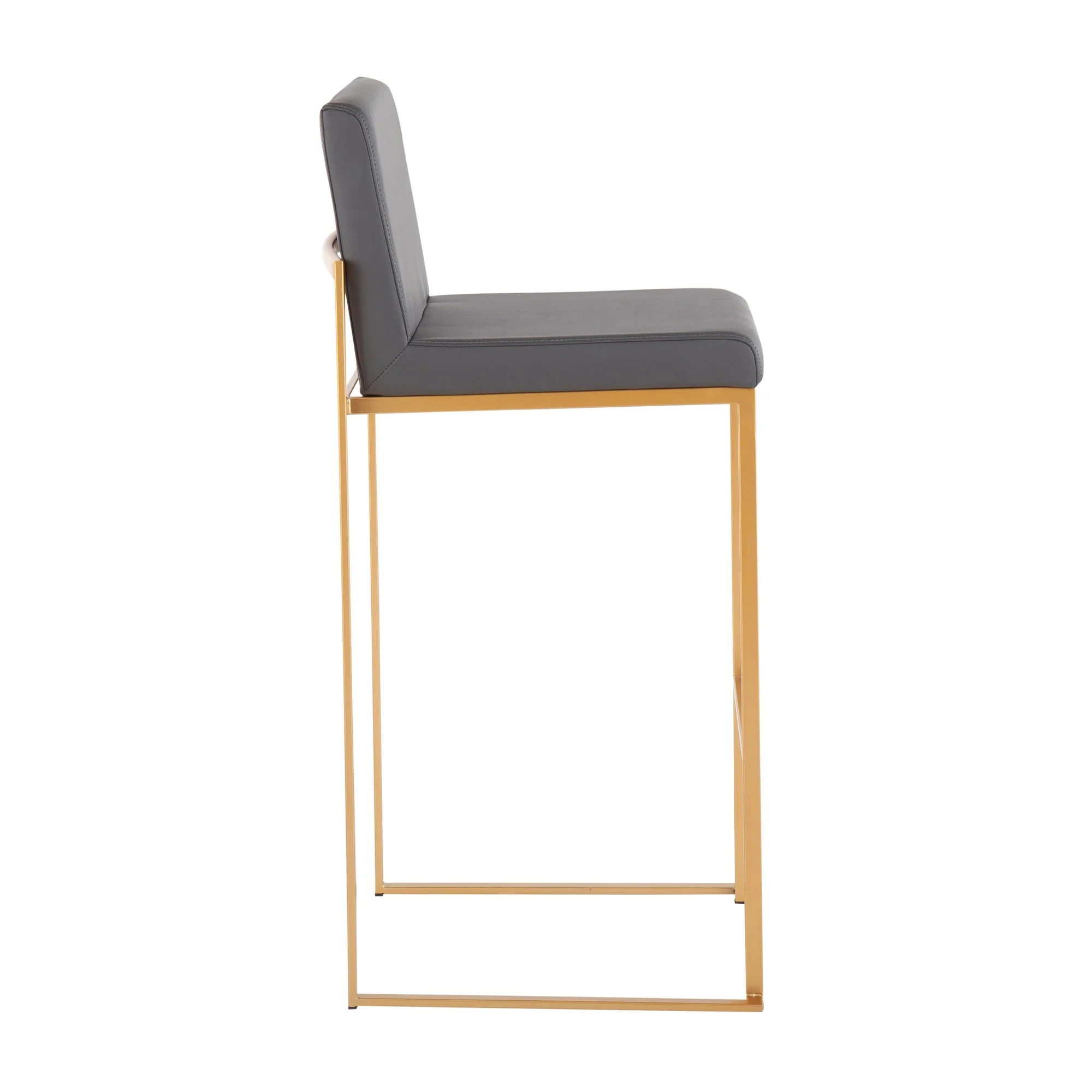 Fuji High Back Barstool - Set of 2 Gray By LumiSource - B30-FUJIHB AUGY2 - Image 7