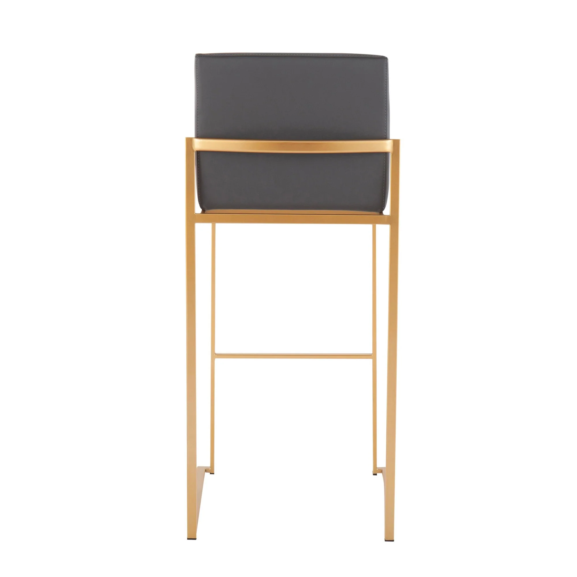 Fuji High Back Barstool - Set of 2 Gray By LumiSource - B30-FUJIHB AUGY2 - Image 9