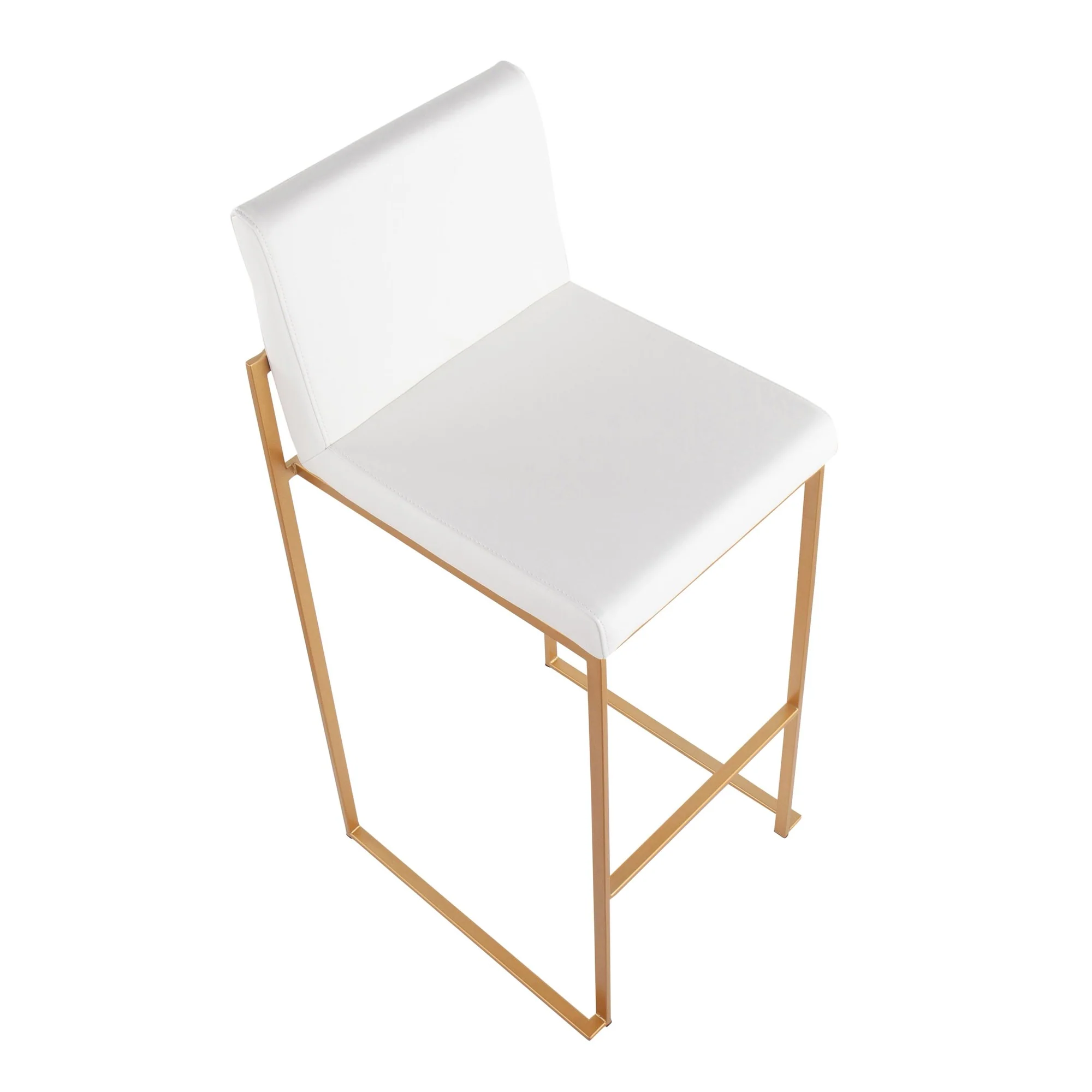 Fuji High Back Barstool - Set of 2 White By LumiSource - B30-FUJIHB AUW2 - Image 3