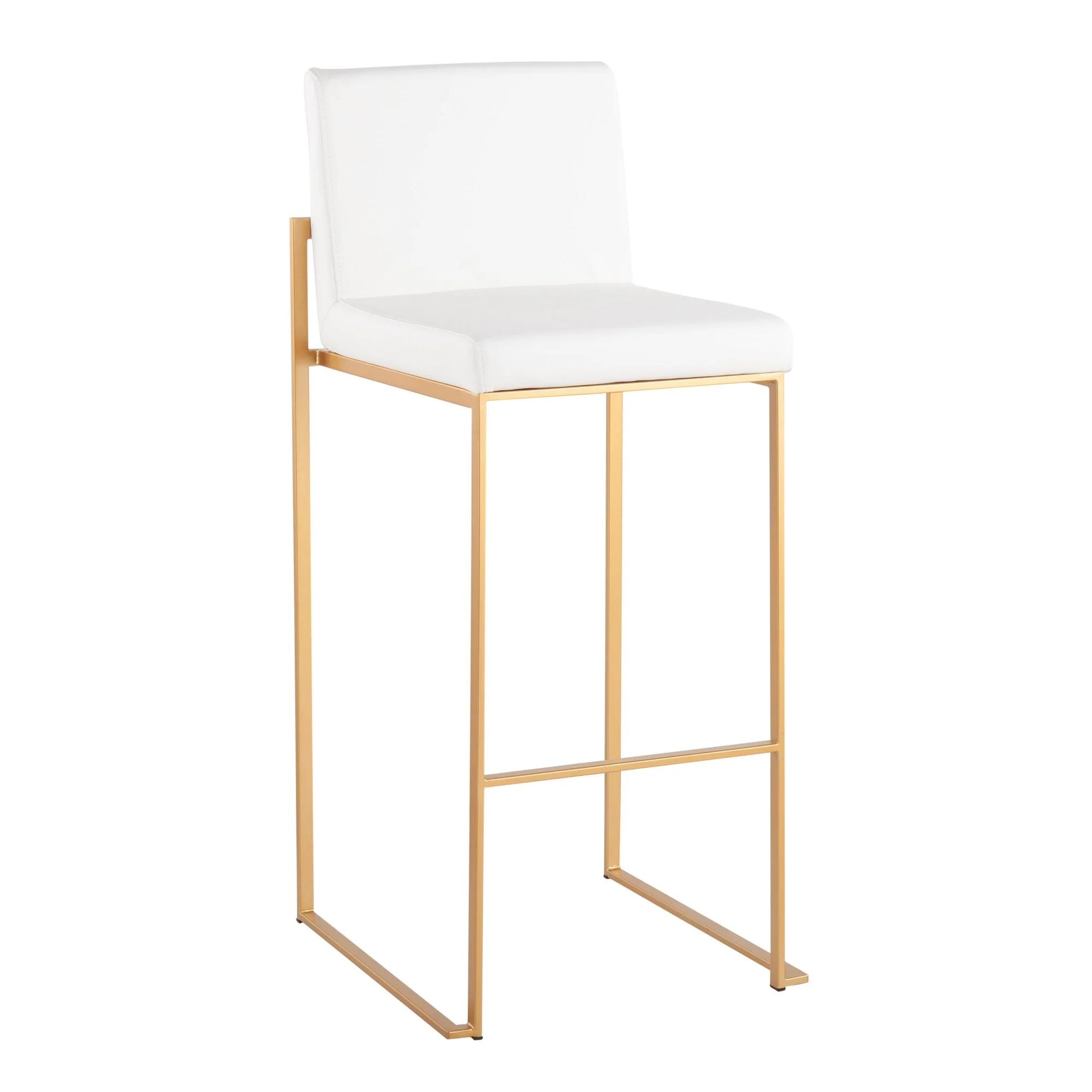 Fuji High Back Barstool - Set of 2 White By LumiSource - B30-FUJIHB AUW2 - Image 5