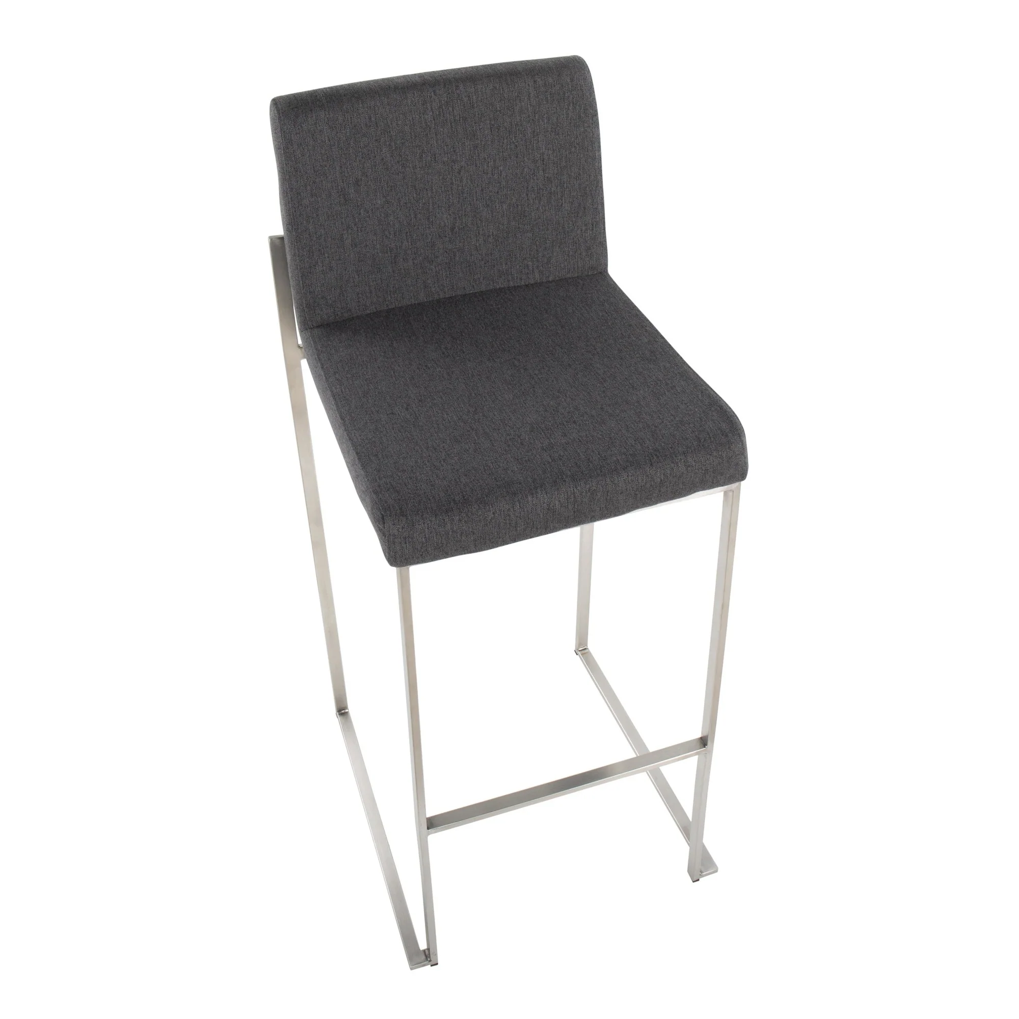 Fuji High Back Barstool - Set of 2 Beige By LumiSource - B30-FUJIHB SSFBG2 - Image 11