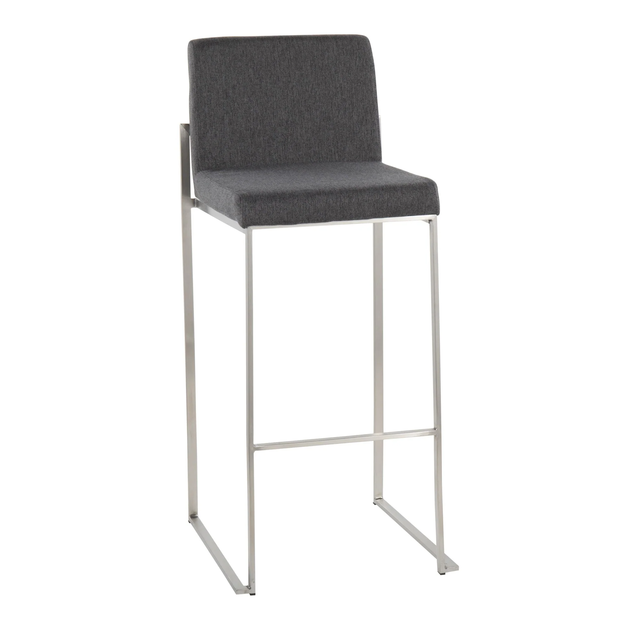 Fuji High Back Barstool - Set of 2 Beige By LumiSource - B30-FUJIHB SSFBG2 - Image 13