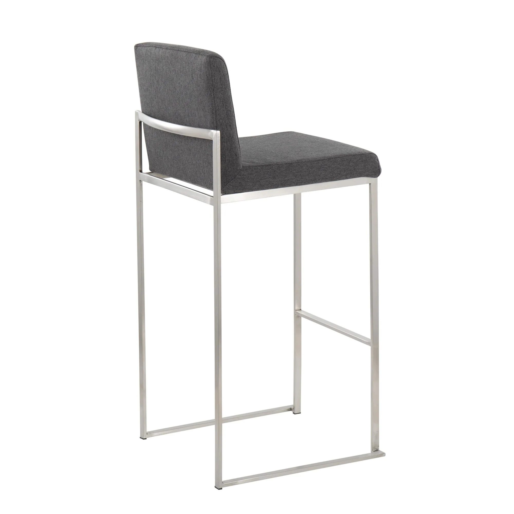 Fuji High Back Barstool - Set of 2 Beige By LumiSource - B30-FUJIHB SSFBG2 - Image 15