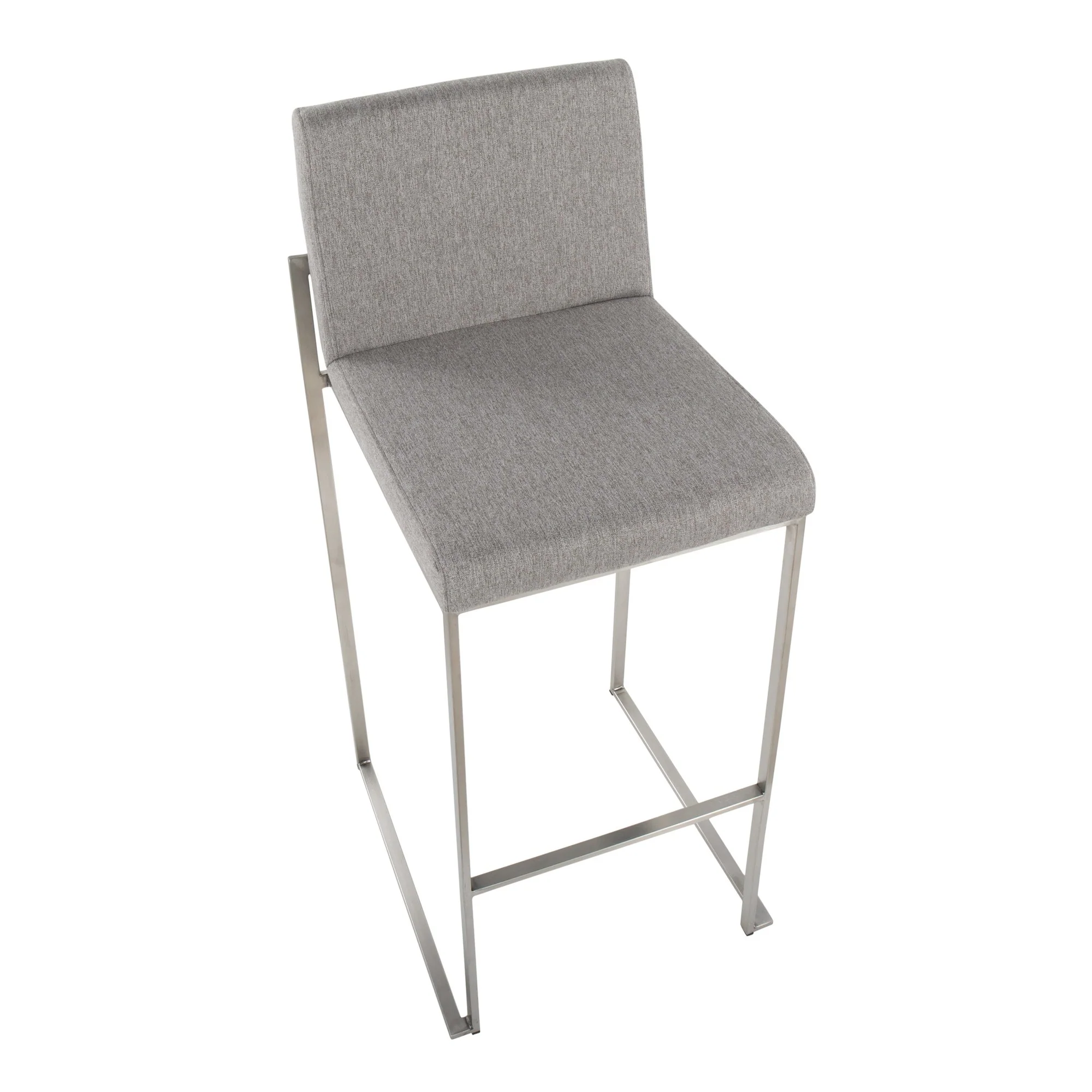 Fuji High Back Barstool - Set of 2 Beige By LumiSource - B30-FUJIHB SSFBG2 - Image 19