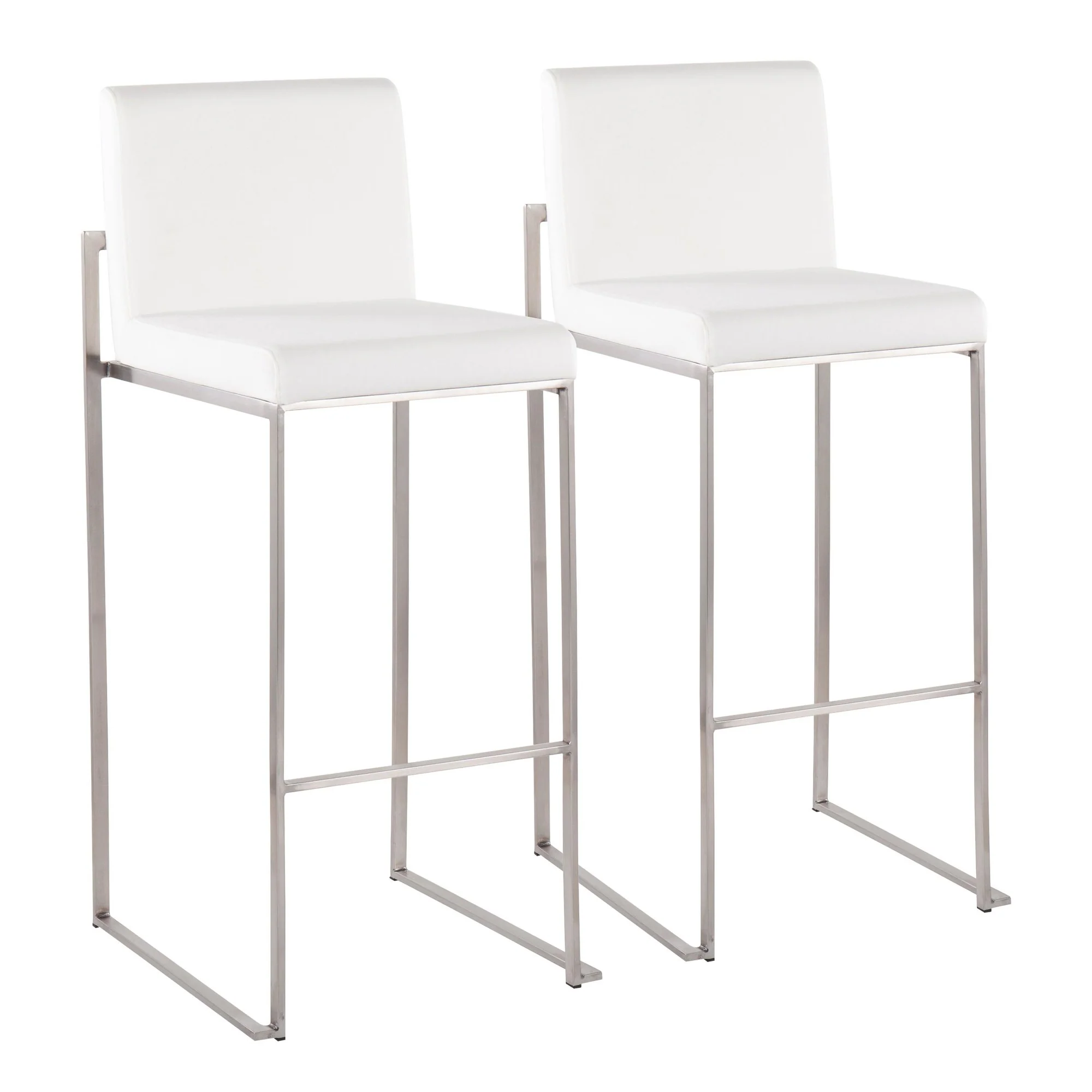 Fuji High Back Barstool - Set of 2 Black By LumiSource - B30-FUJIHB SSVBK2 - Image 10