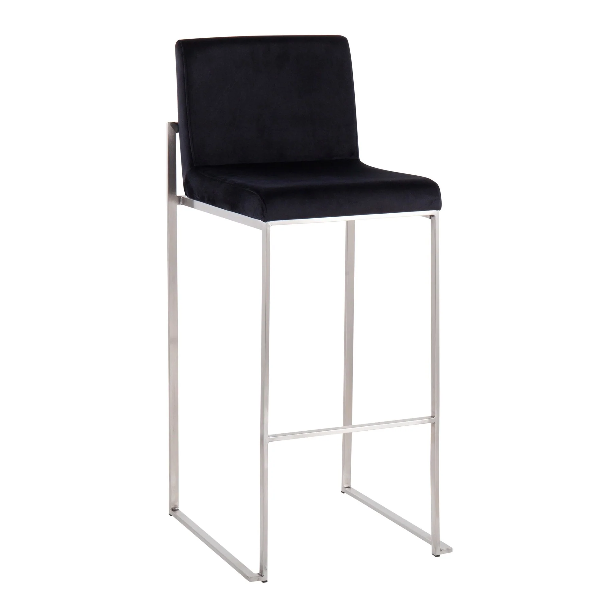 Fuji High Back Barstool - Set of 2 Black By LumiSource - B30-FUJIHB SSVBK2 - Image 6