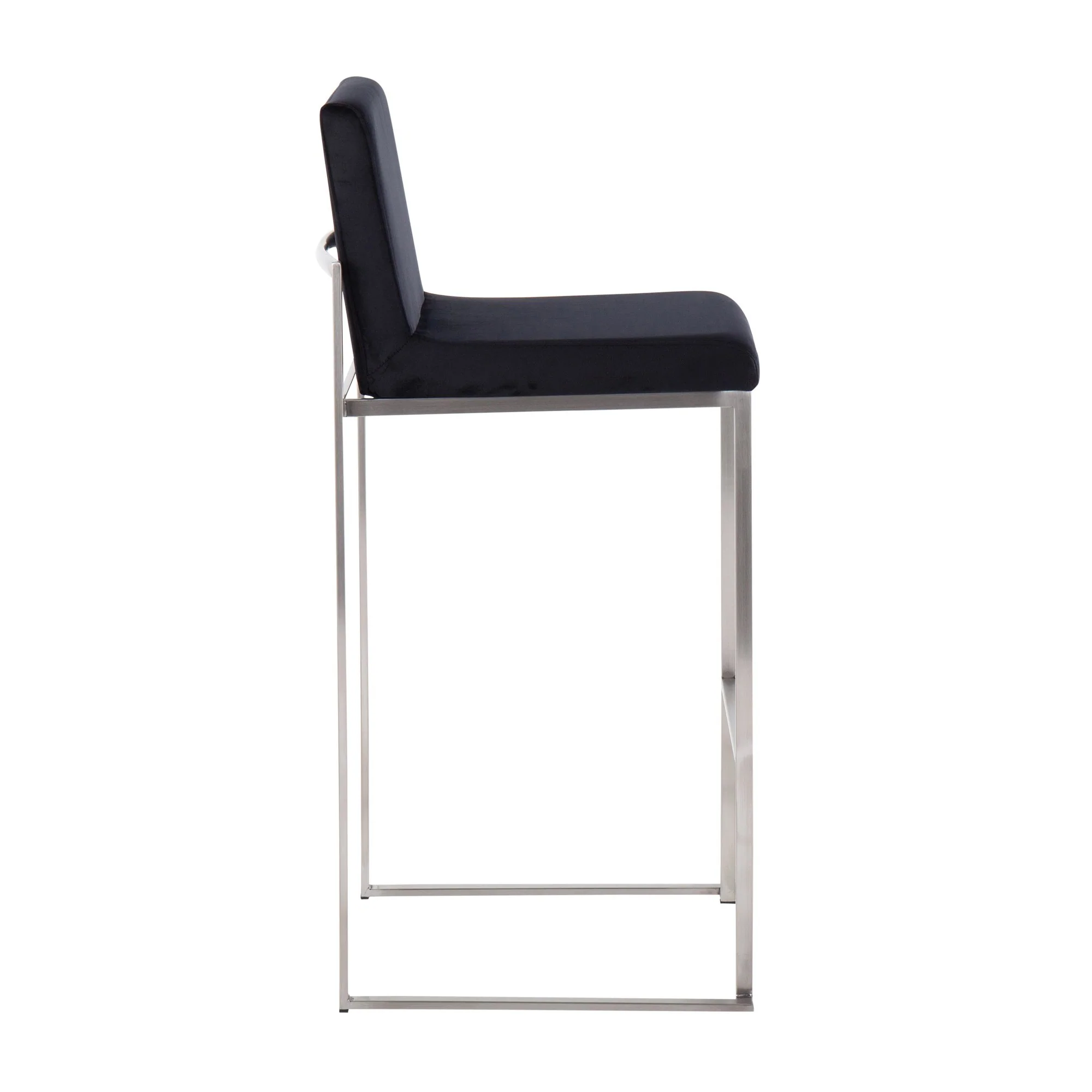 Fuji High Back Barstool - Set of 2 Black By LumiSource - B30-FUJIHB SSVBK2 - Image 7