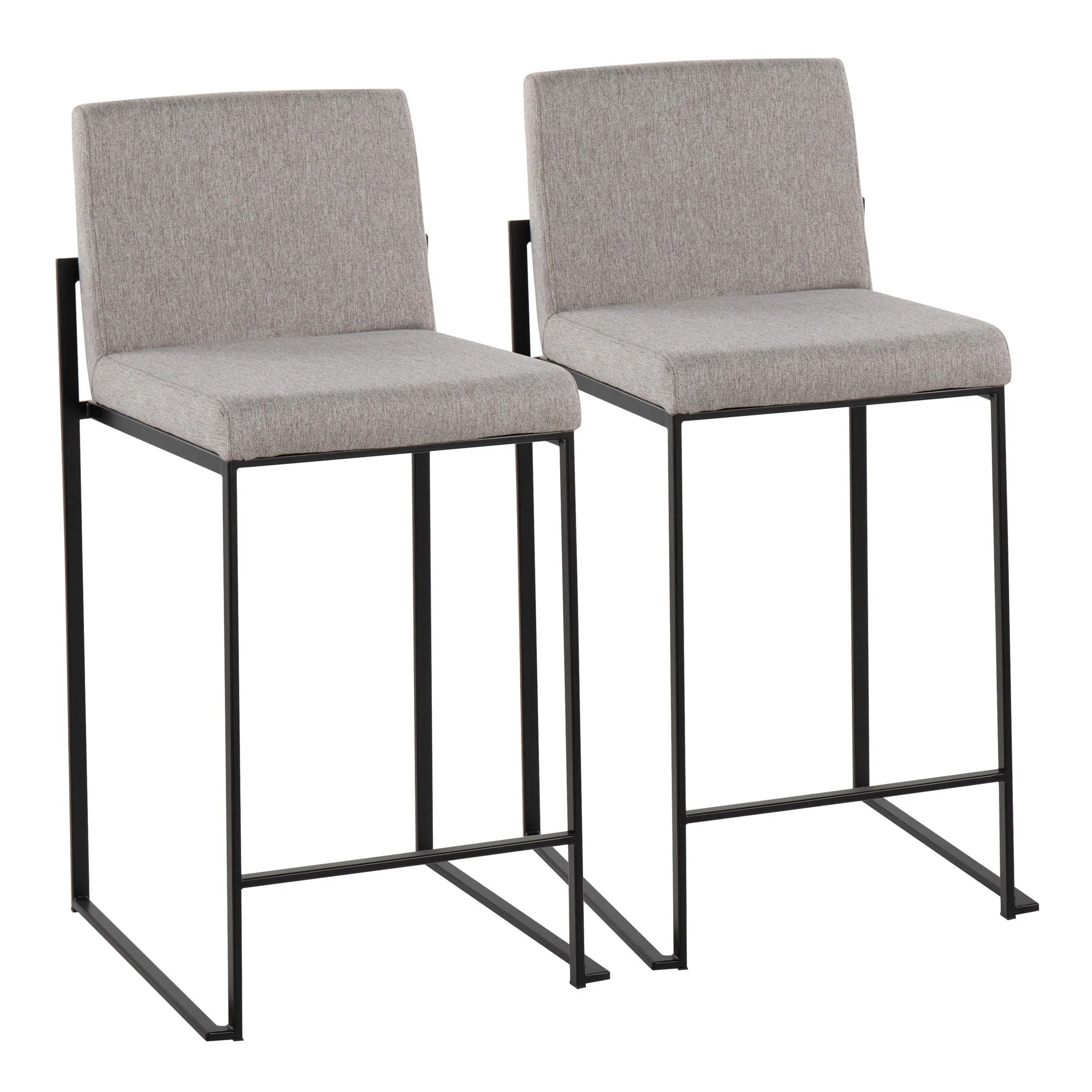 Fuji High Back Counter Stool - Set of 2 Beige By LumiSource - B26-FUJIHB BKFBG2 - Image 17