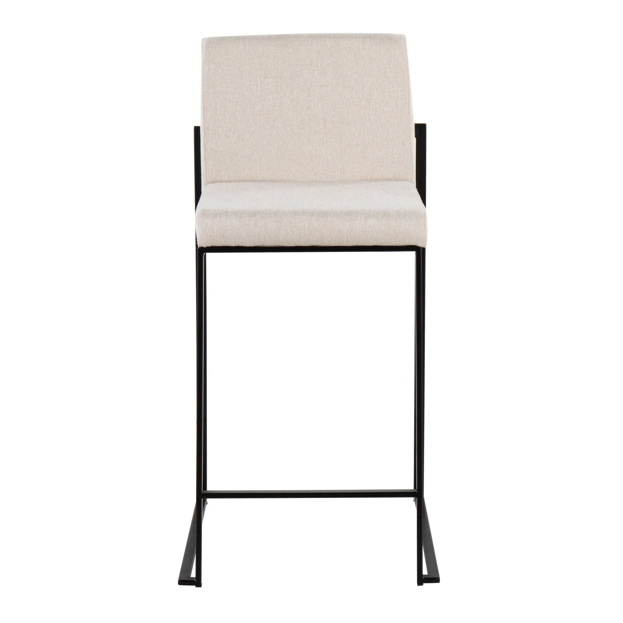 Fuji High Back Counter Stool - Set of 2 Beige By LumiSource - B26-FUJIHB BKFBG2 - Image 2