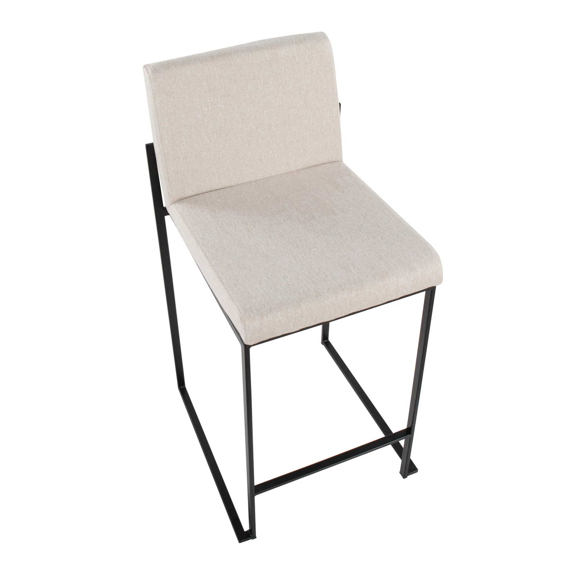Fuji High Back Counter Stool - Set of 2 Beige By LumiSource - B26-FUJIHB BKFBG2 - Image 3