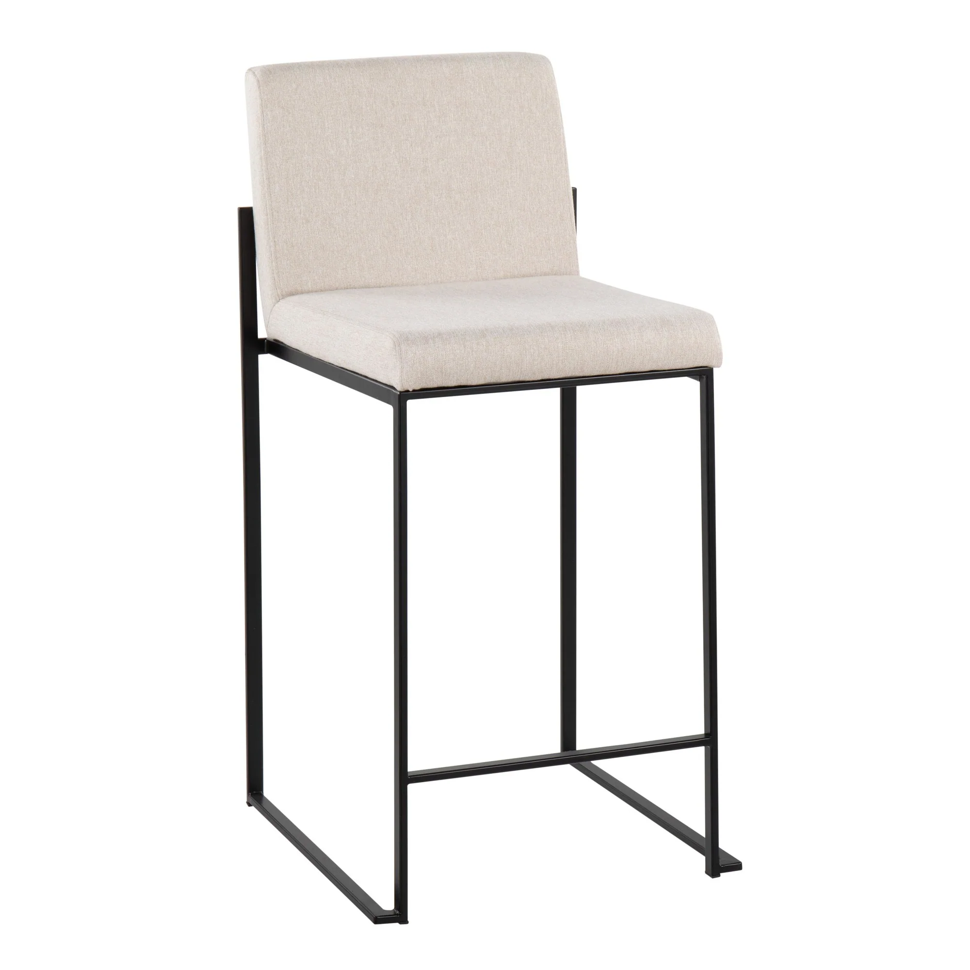 Fuji High Back Counter Stool - Set of 2 Beige By LumiSource - B26-FUJIHB BKFBG2 - Image 5