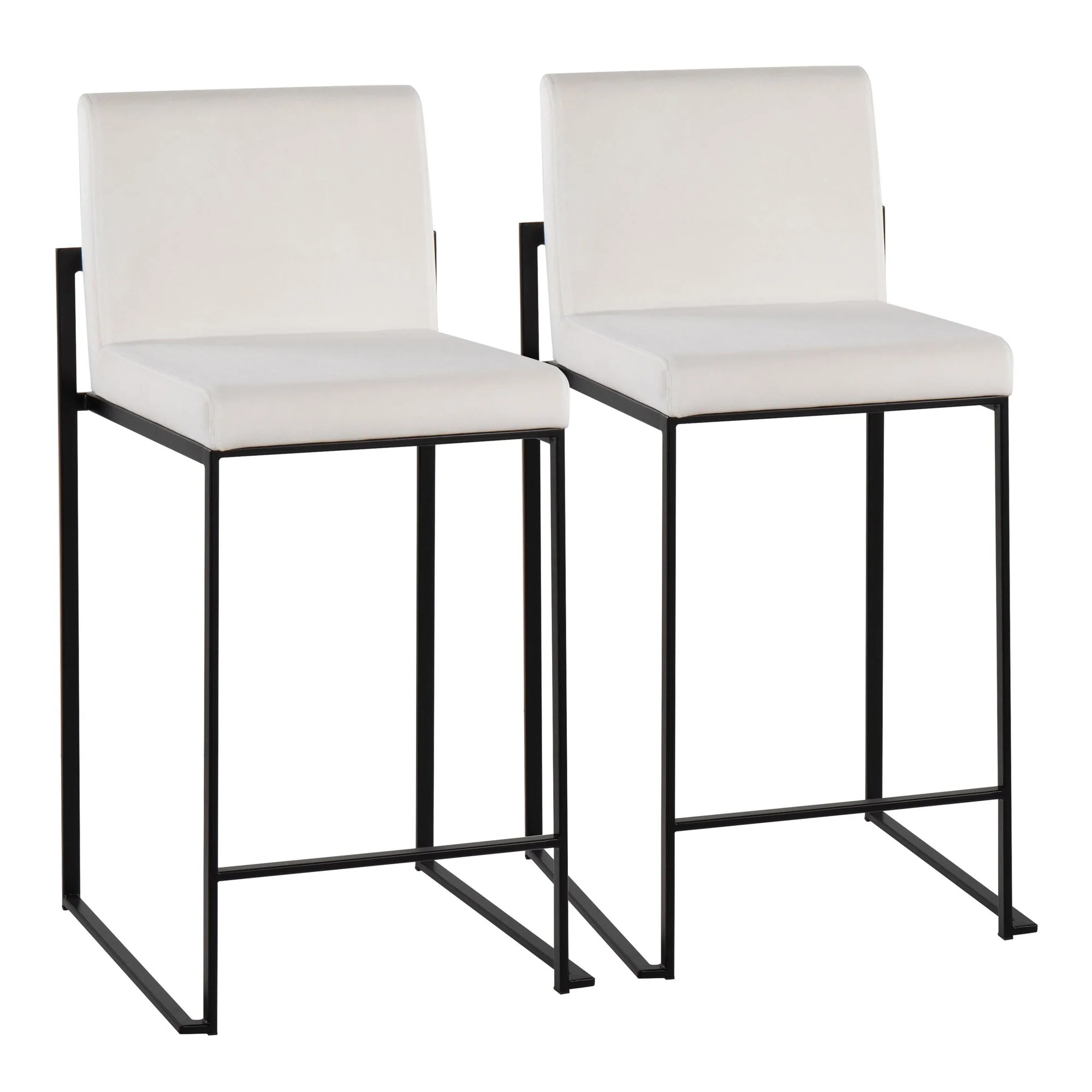 Fuji High Back Counter Stool - Set of 2 Black By LumiSource - B26-FUJIHB BKVBK2 - Image 9