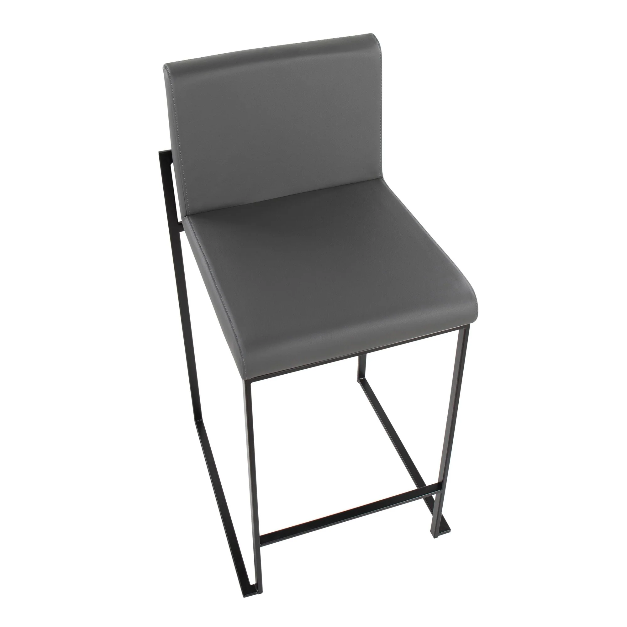 Fuji High Back Counter Stool - Set of 2 Gray By LumiSource - B26-FUJIHB BKGY2 - Image 3