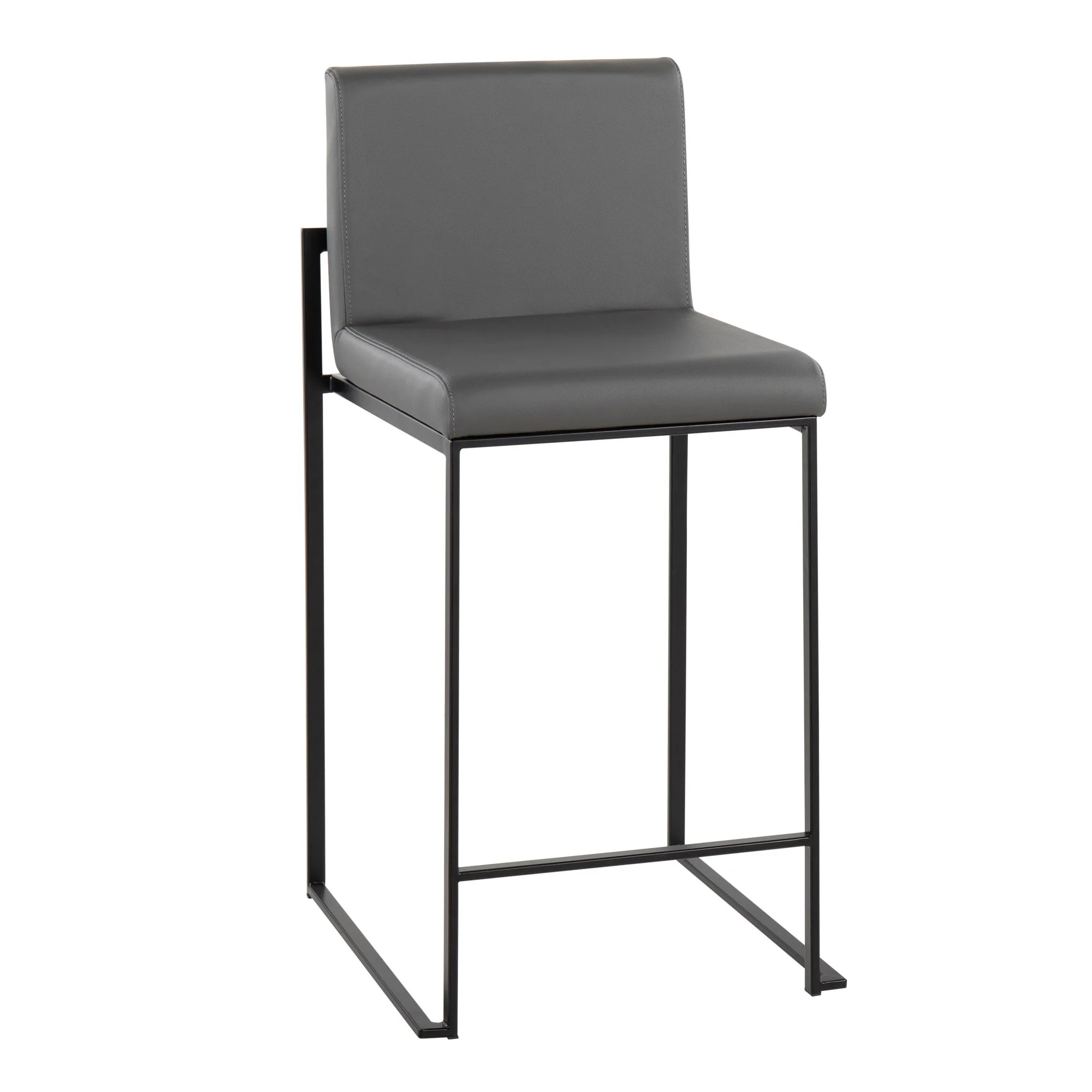 Fuji High Back Counter Stool - Set of 2 Gray By LumiSource - B26-FUJIHB BKGY2 - Image 5