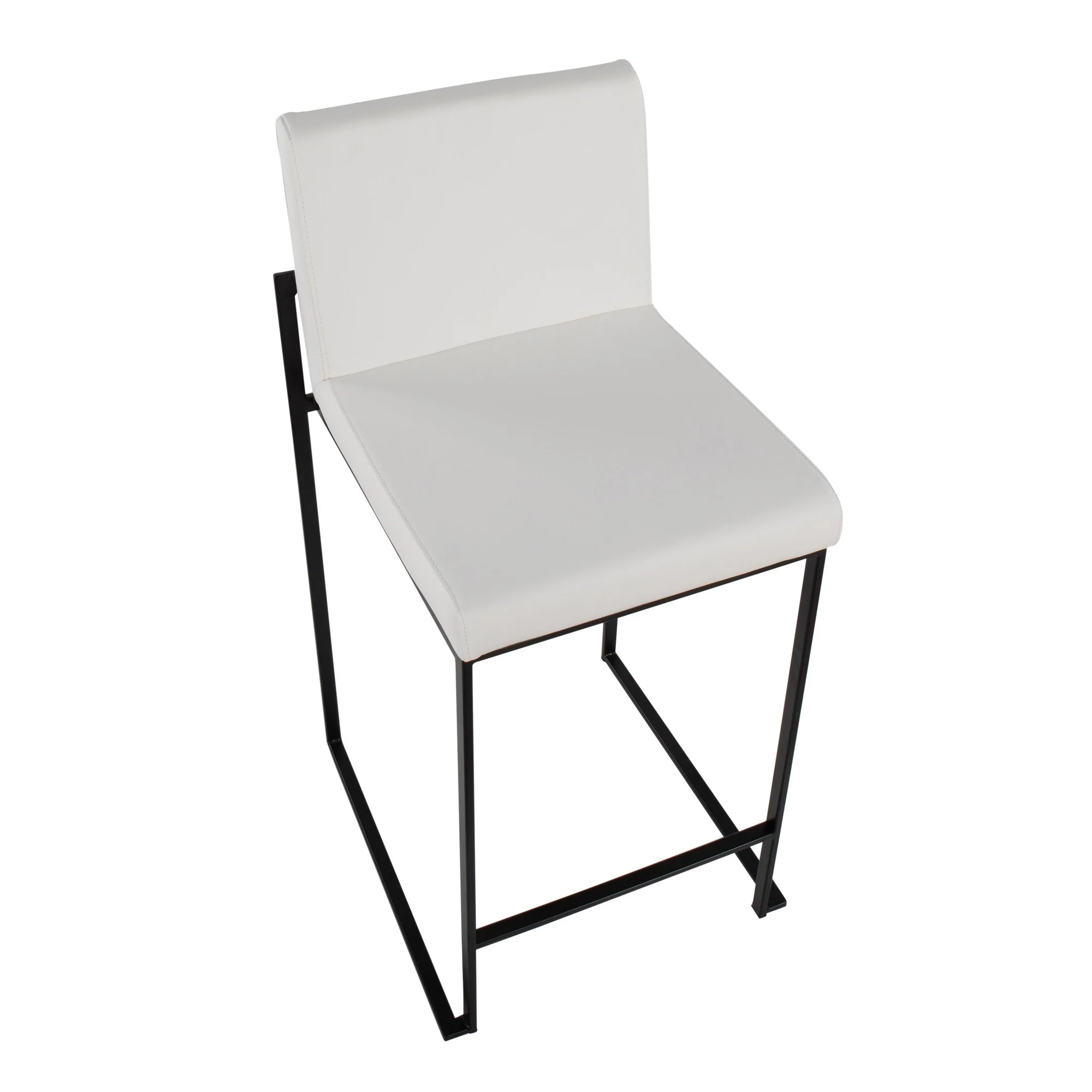 Fuji High Back Counter Stool - Set of 2 White By LumiSource - B26-FUJIHB BKW2 - Image 3