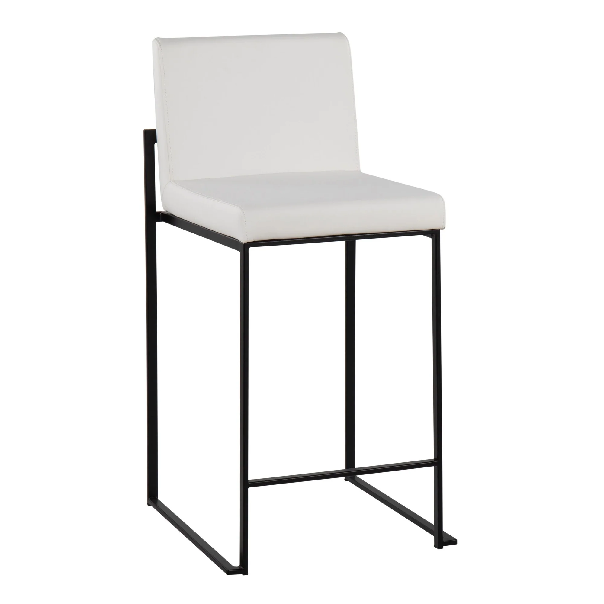 Fuji High Back Counter Stool - Set of 2 White By LumiSource - B26-FUJIHB BKW2 - Image 5