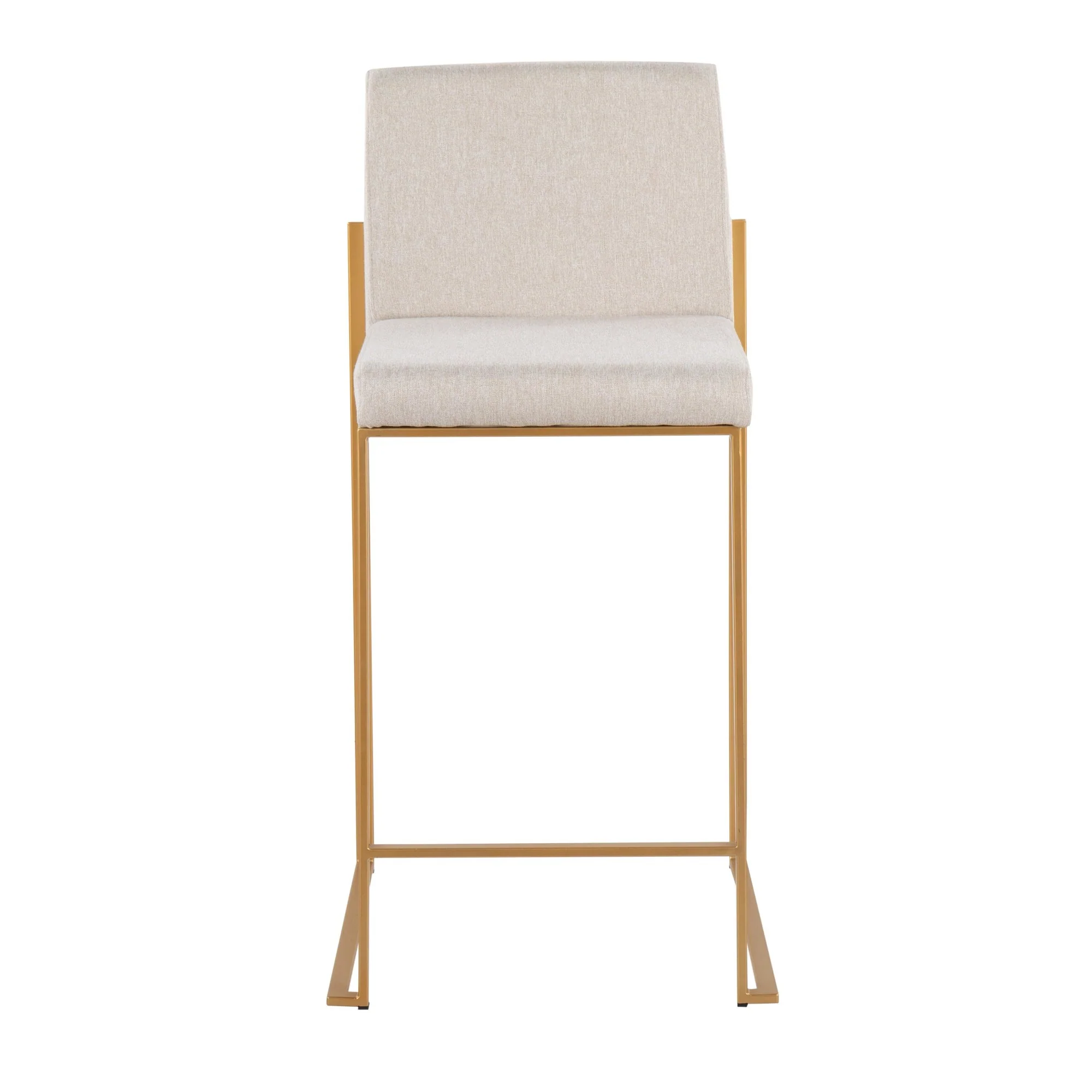 Fuji High Back Counter Stool - Set of 2 Beige By LumiSource - B26-FUJIHB AUFBG2 - Image 2