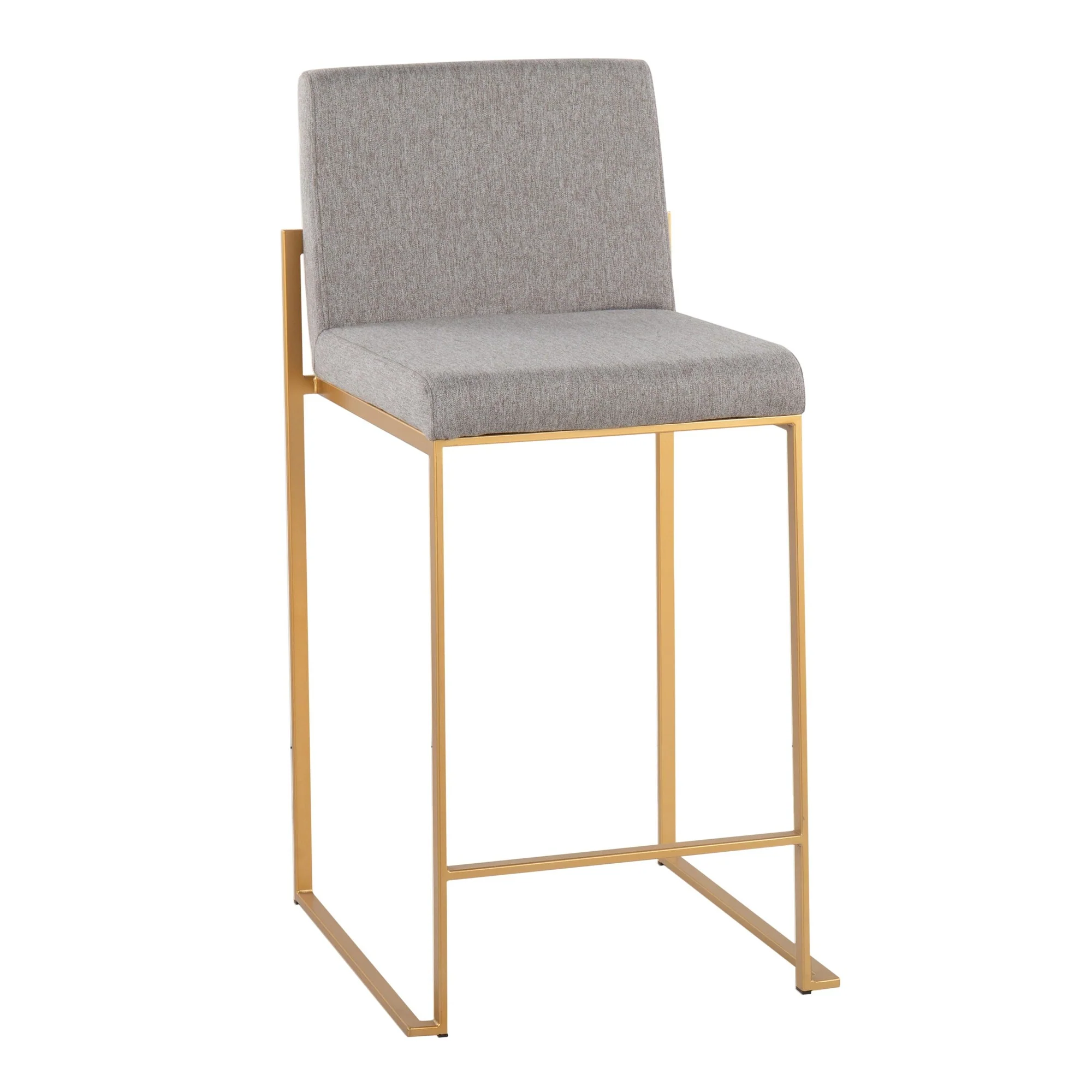 Fuji High Back Counter Stool - Set of 2 Beige By LumiSource - B26-FUJIHB AUFBG2 - Image 21